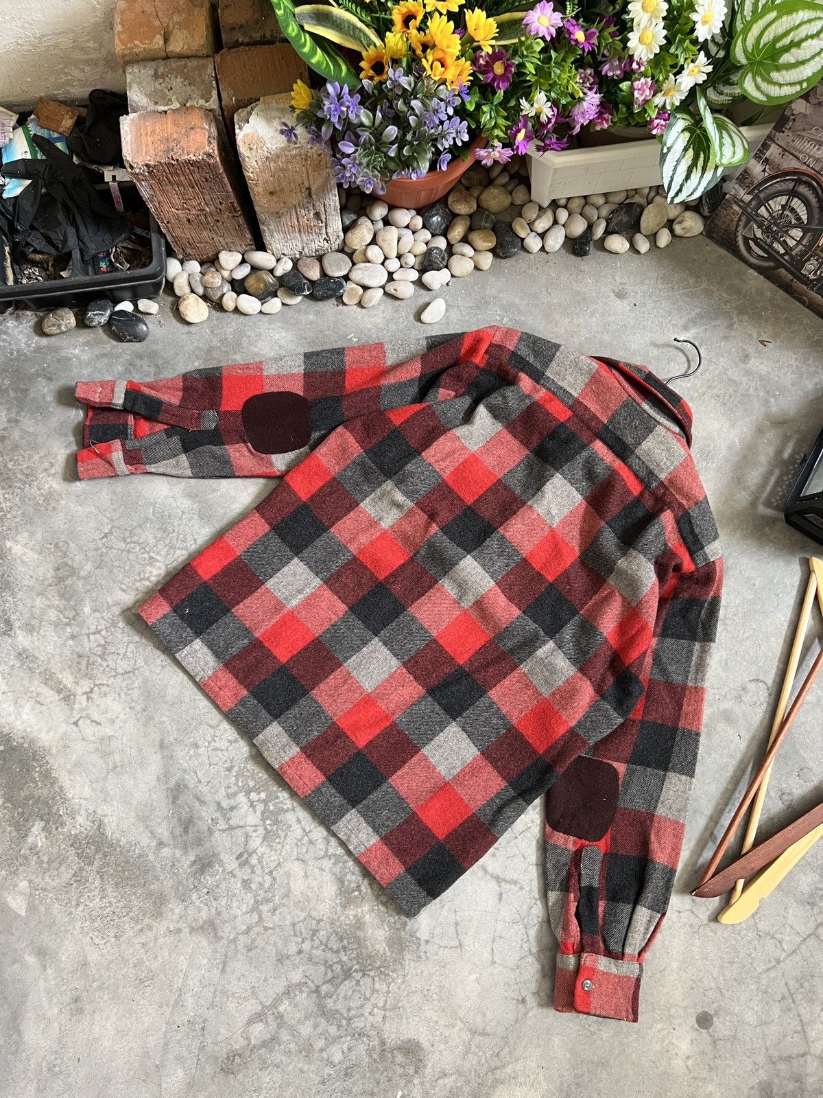 Japanese Brand × Vintage Vintage 🖤 Plaid Flannel Jacket Size US S / EU 44-46 / 1 - 8 Thumbnail