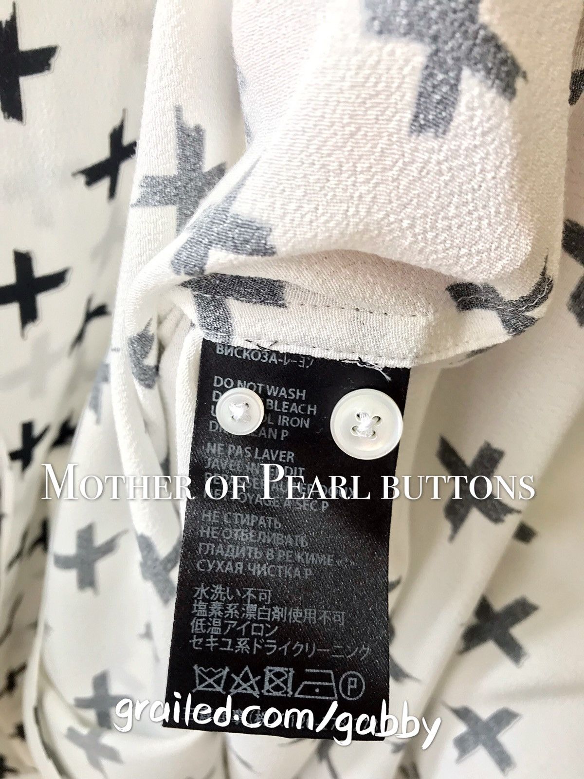 Haider Ackermann SS16 Cross Print Viscose Shirt | Grailed