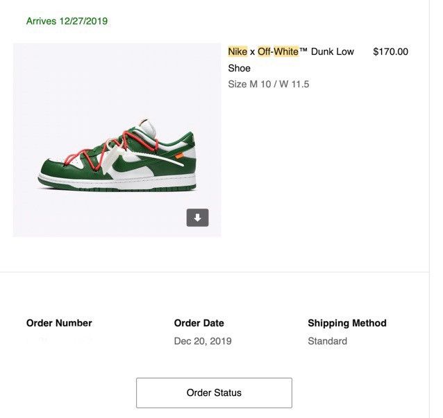 Nike × Off-White Off White x OG Nike Dunk Low 2019 Size US 10 / EU 43 - 22 Thumbnail