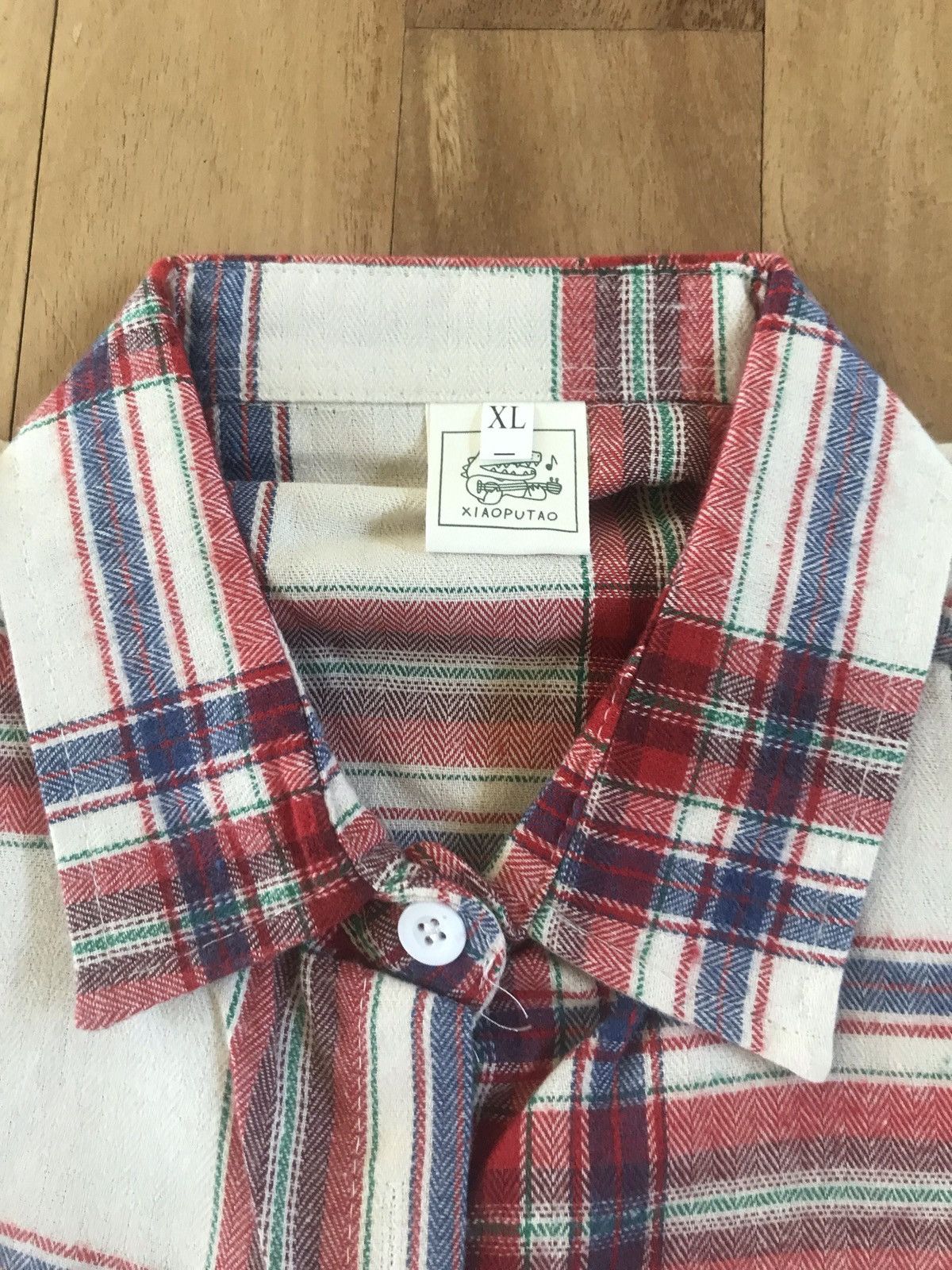Vintage Vintage Red Green Blue Flannel Shirt Size US XL / EU 56 / 4 - 3 Thumbnail