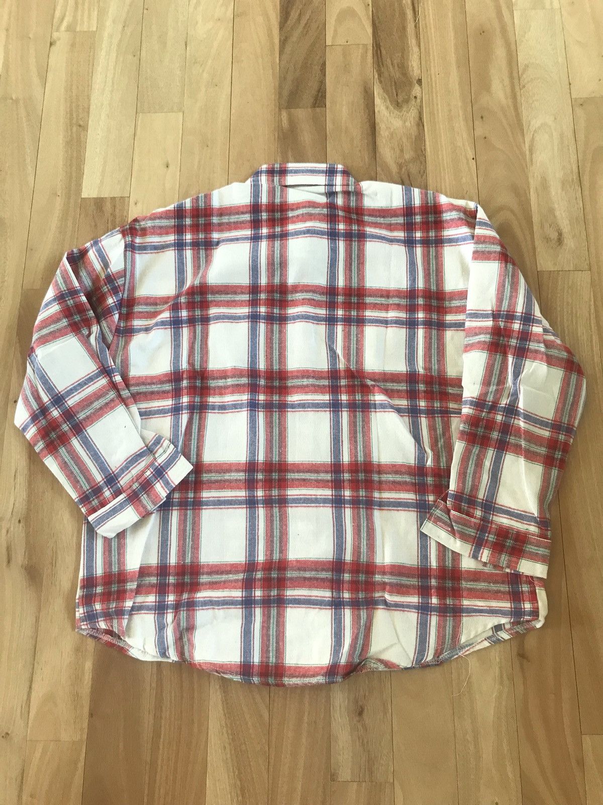 Vintage Vintage Red Green Blue Flannel Shirt Size US XL / EU 56 / 4 - 2 Thumbnail