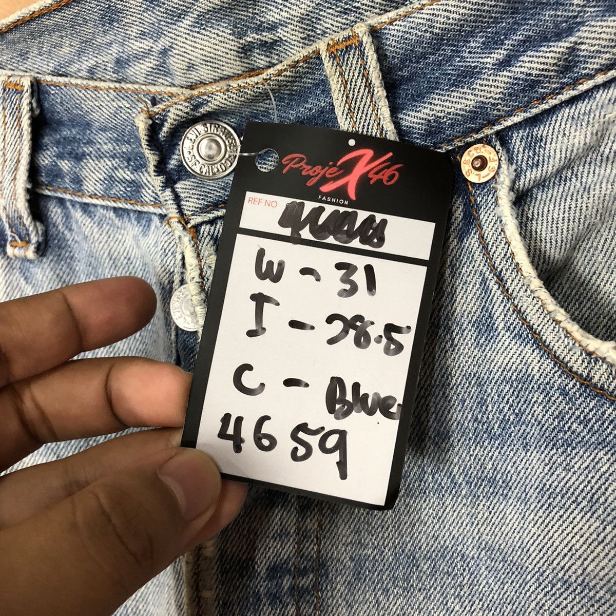 Levi's Levis usa vintage Blue Distressed Denim Pants #4659 Size US 33 - 12 Thumbnail