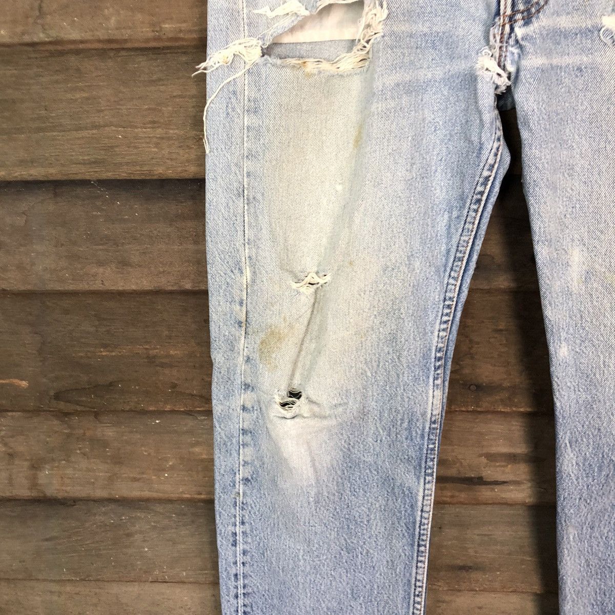 Levi's Levis usa vintage Blue Distressed Denim Pants #4659 Size US 33 - 8 Thumbnail