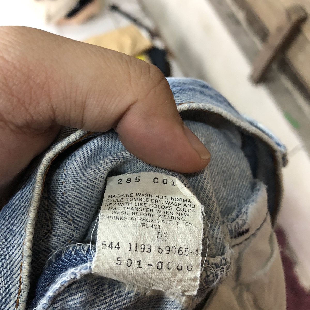 Levi's Levis usa vintage Blue Distressed Denim Pants #4659 Size US 33 - 20 Thumbnail