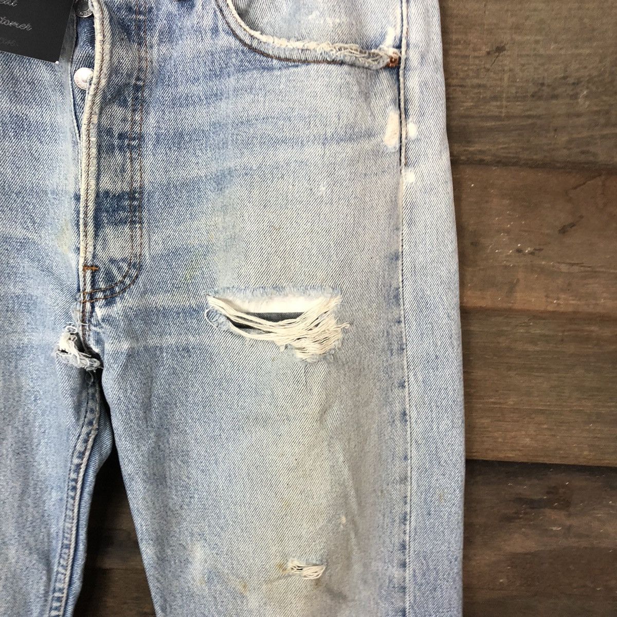 Levi's Levis usa vintage Blue Distressed Denim Pants #4659 Size US 33 - 7 Thumbnail