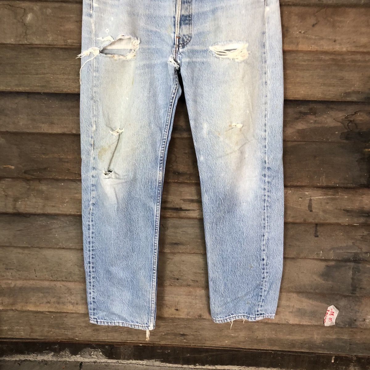 Levi's Levis usa vintage Blue Distressed Denim Pants #4659 Size US 33 - 3 Thumbnail