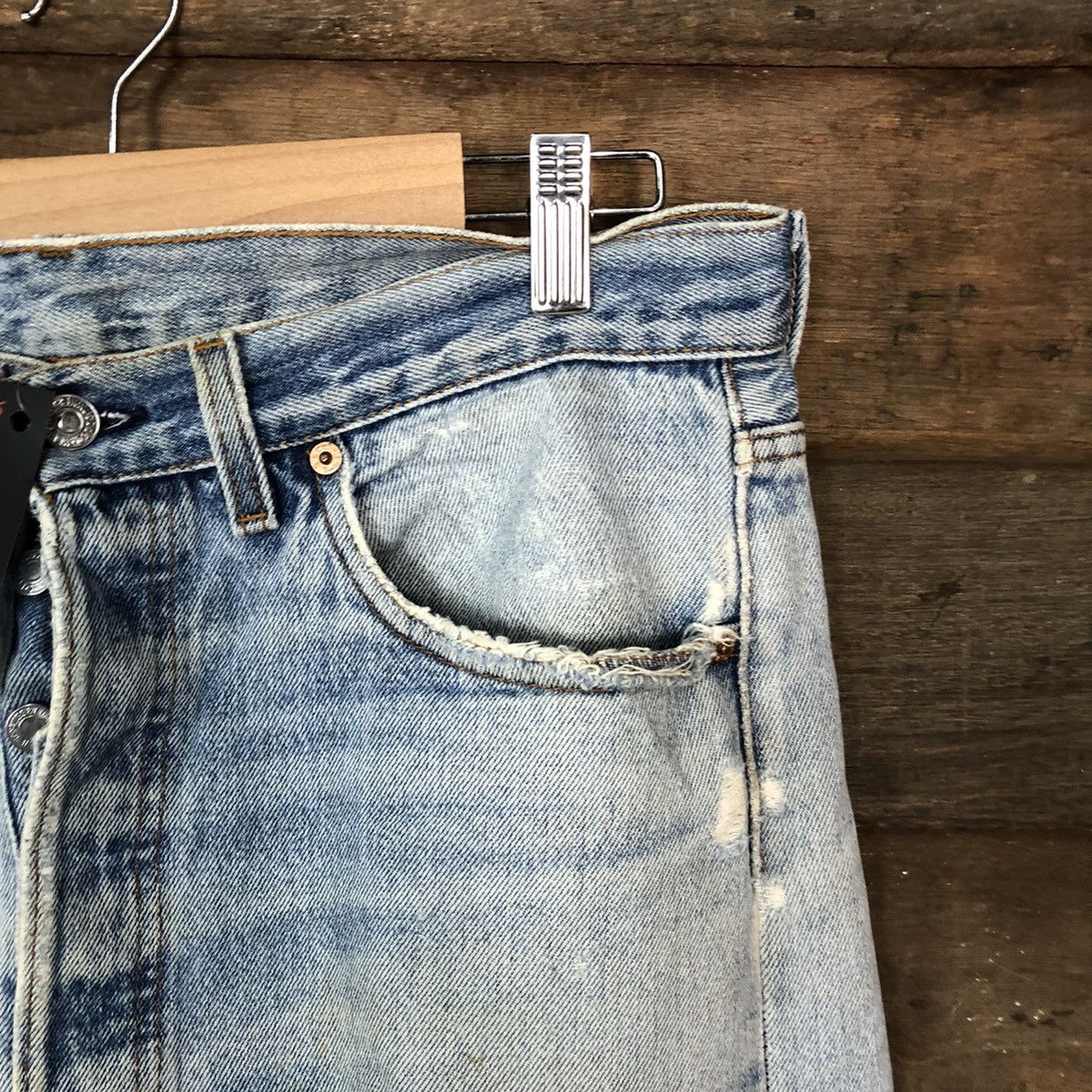 Levi's Levis usa vintage Blue Distressed Denim Pants #4659 Size US 33 - 5 Thumbnail