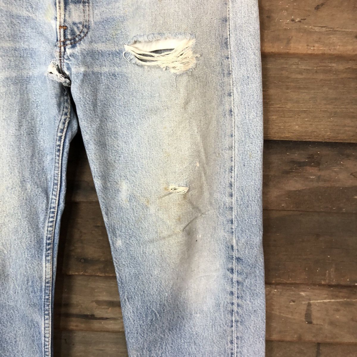 Levi's Levis usa vintage Blue Distressed Denim Pants #4659 Size US 33 - 9 Thumbnail