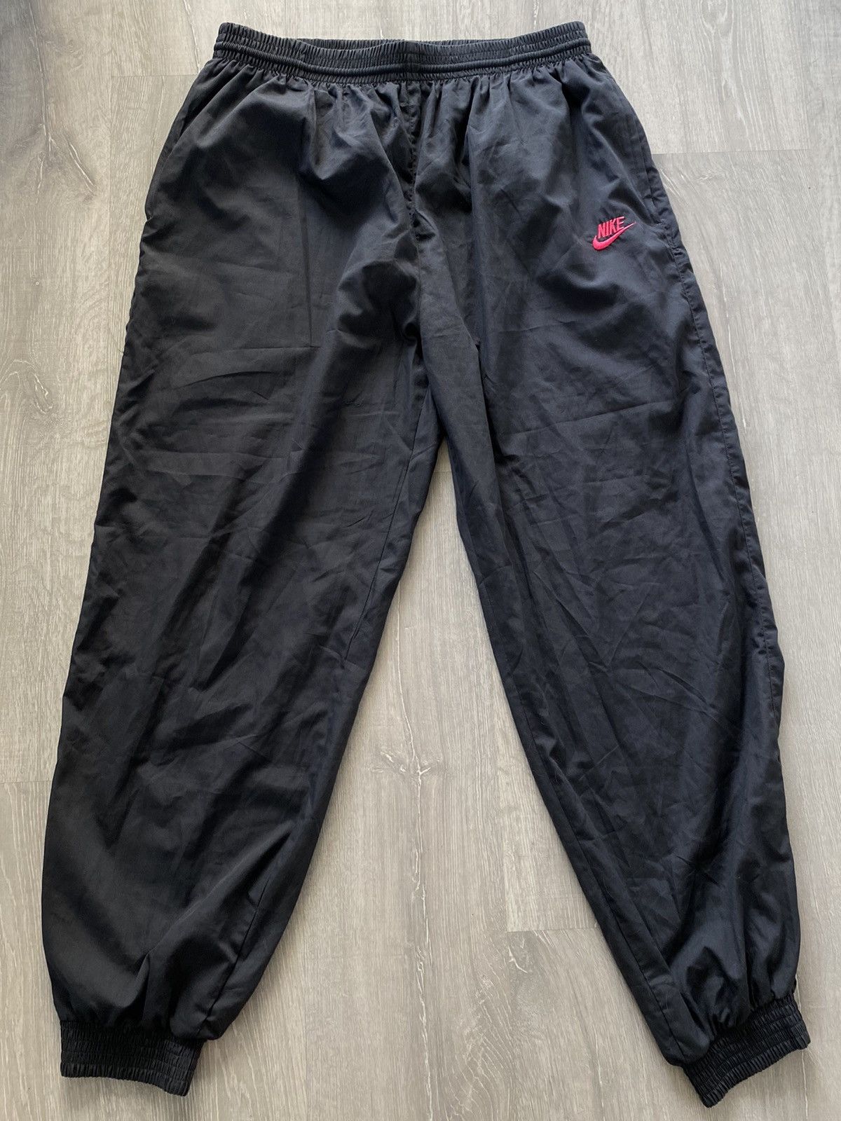 Nike 80s Nike vintage grey / Pink track pants small logo Size US 36 / EU 52 - 1 Thumbnail