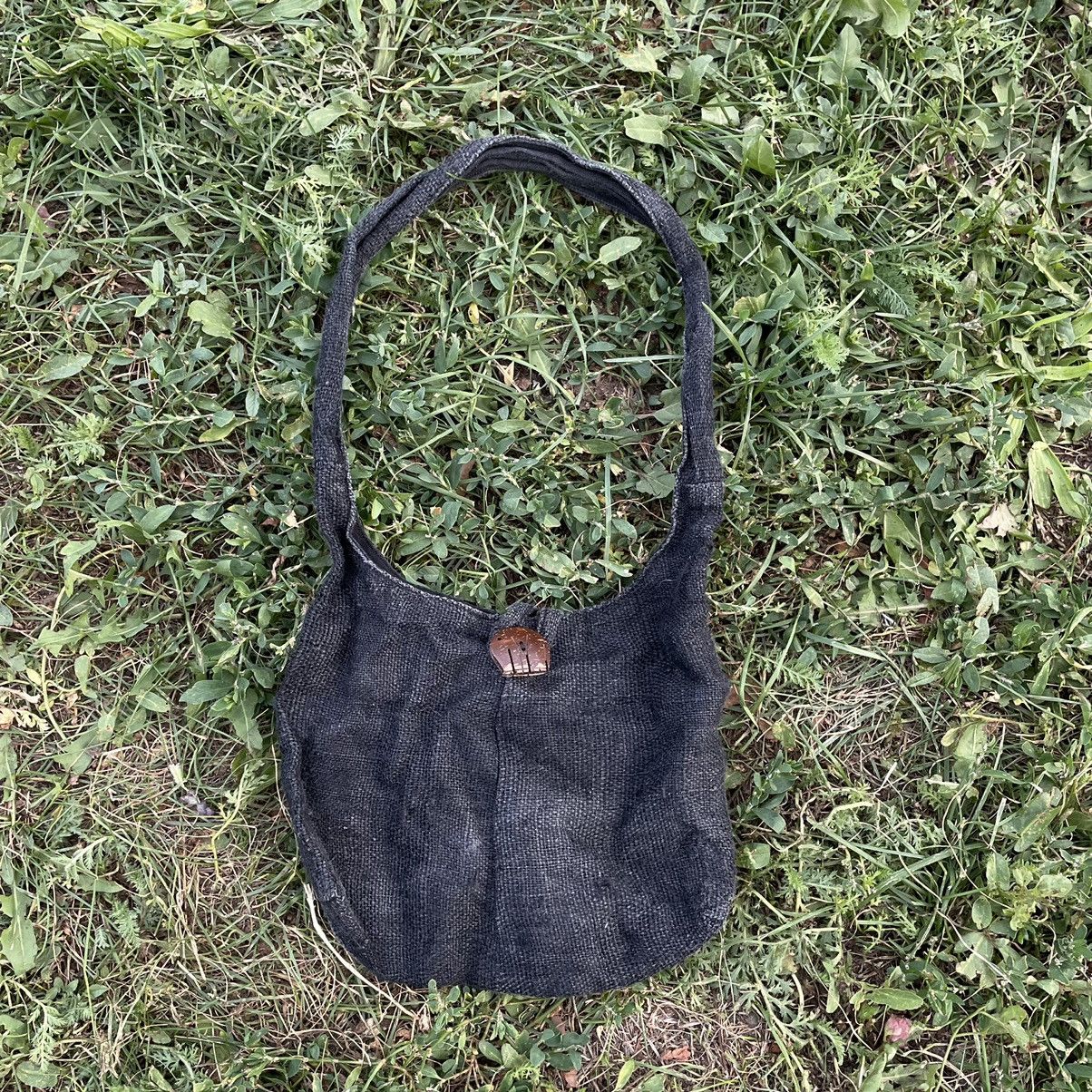Vintage Vintage Y2K Japanese Denim Crossbody Bag Washed Black OS Size ONE SIZE - 1 Thumbnail