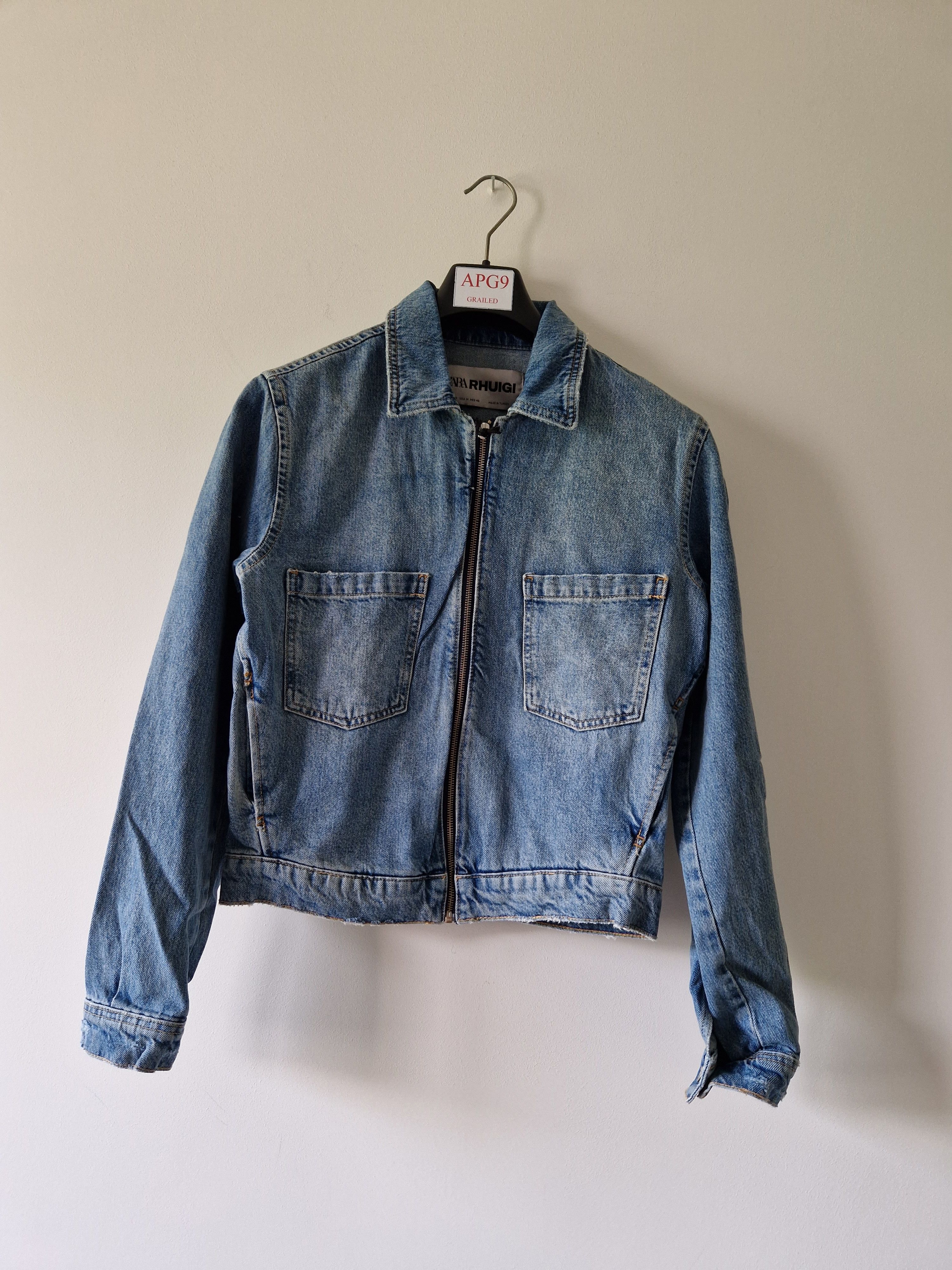 image of Cropped Denim Jacket Rhude x Zara Rhuigi, Men's (Size Medium)