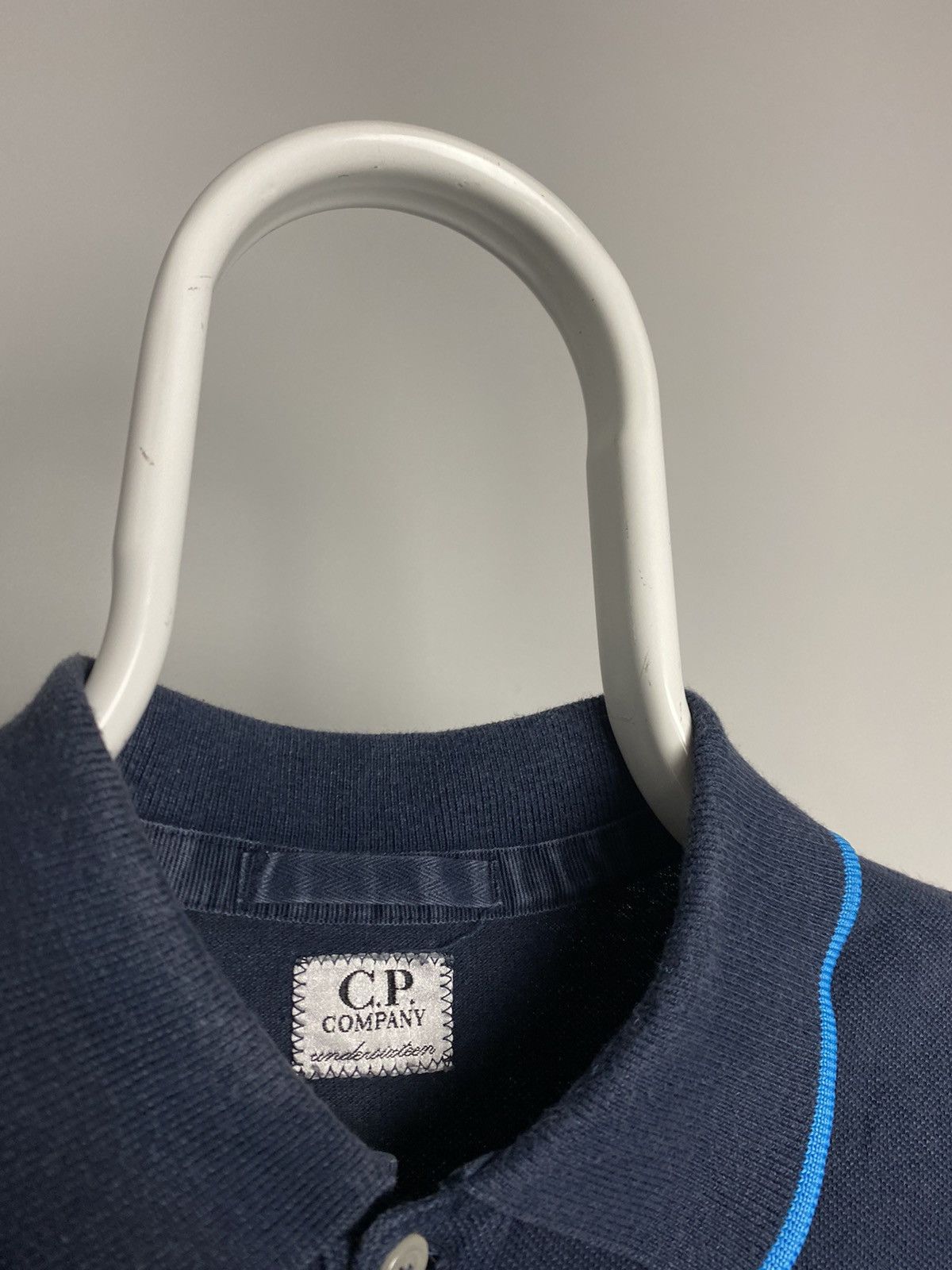 C.P. Company × Massimo Osti × Vintage C.P Company vintage polo T-shirt navy small logo Size US M / EU 48-50 / 2 - 3 Thumbnail