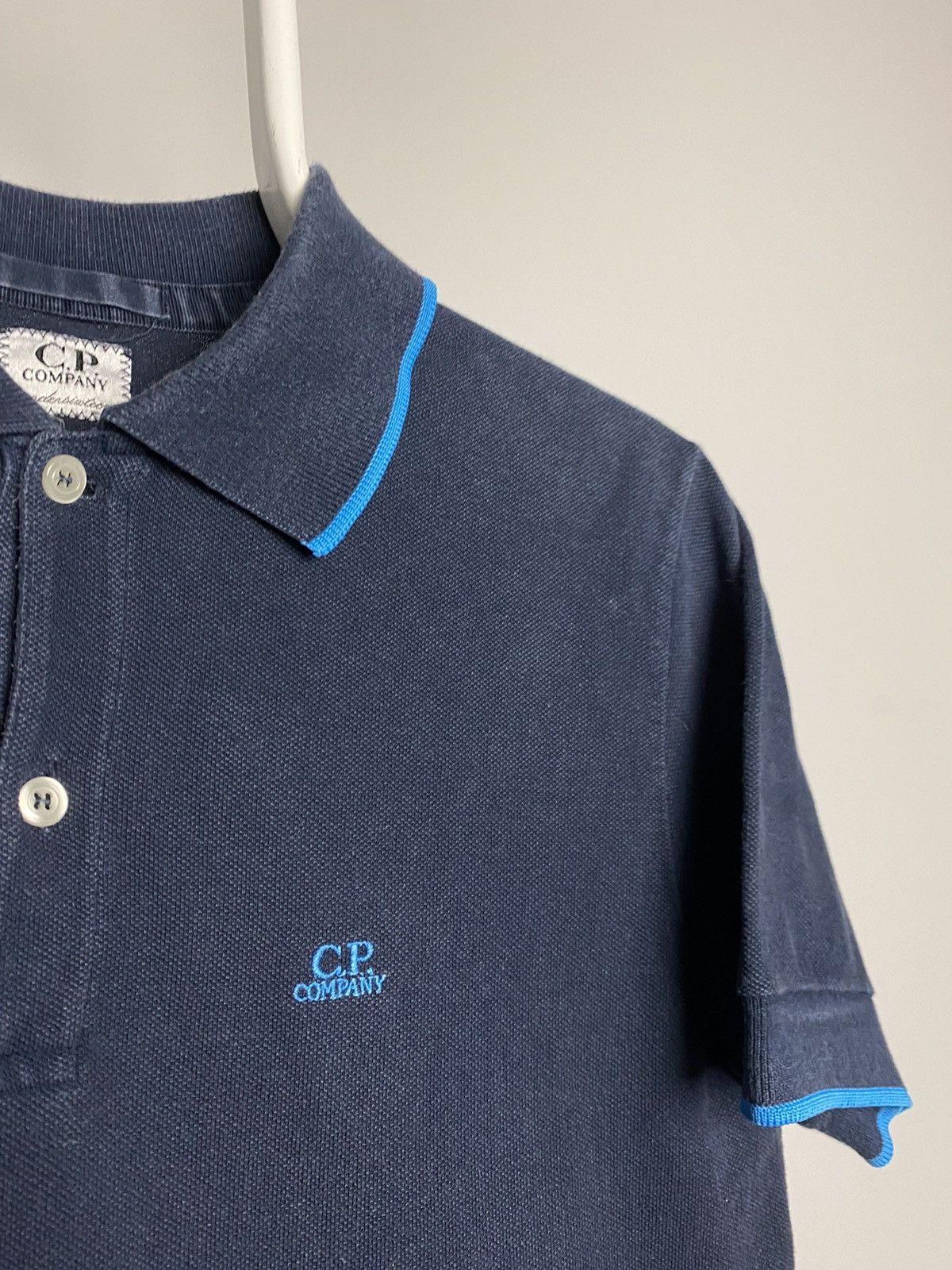 C.P. Company × Massimo Osti × Vintage C.P Company vintage polo T-shirt navy small logo Size US M / EU 48-50 / 2 - 4 Thumbnail