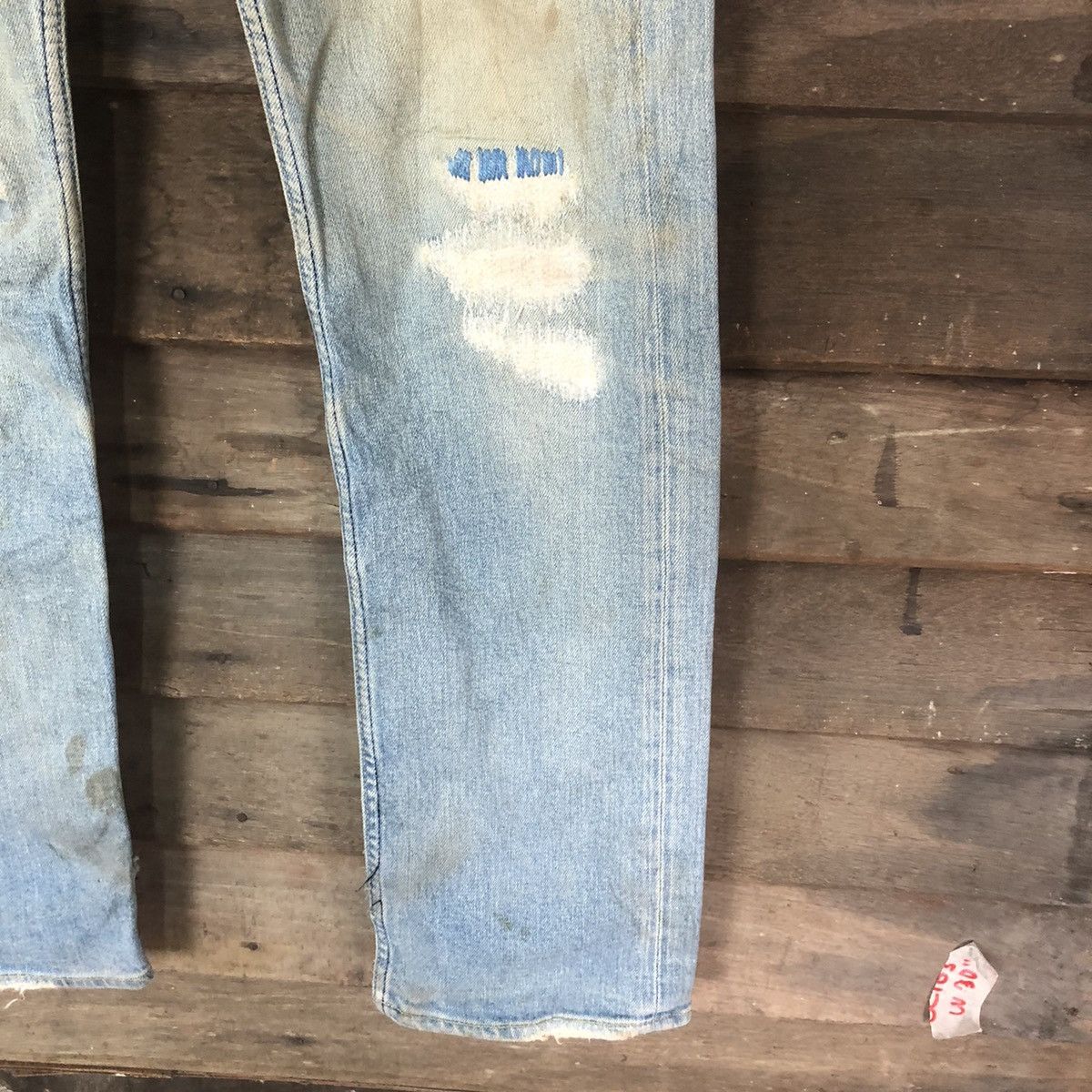 Japanese Brand Japan distressed patchwork Blue Denim Pants #5097 Size US 31 - 7 Thumbnail