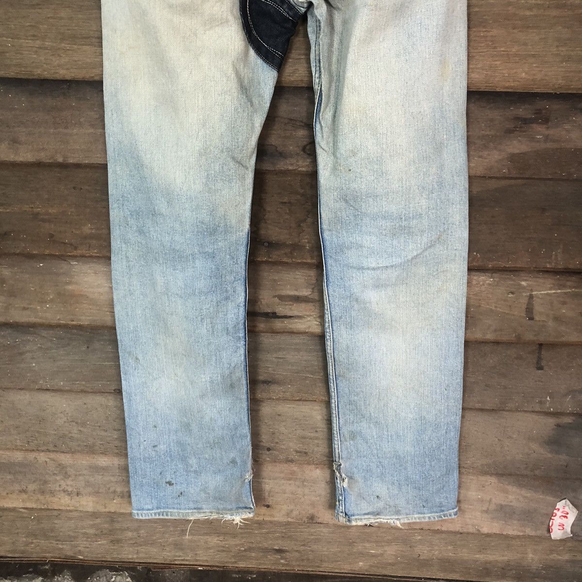 Japanese Brand Japan distressed patchwork Blue Denim Pants #5097 Size US 31 - 13 Thumbnail