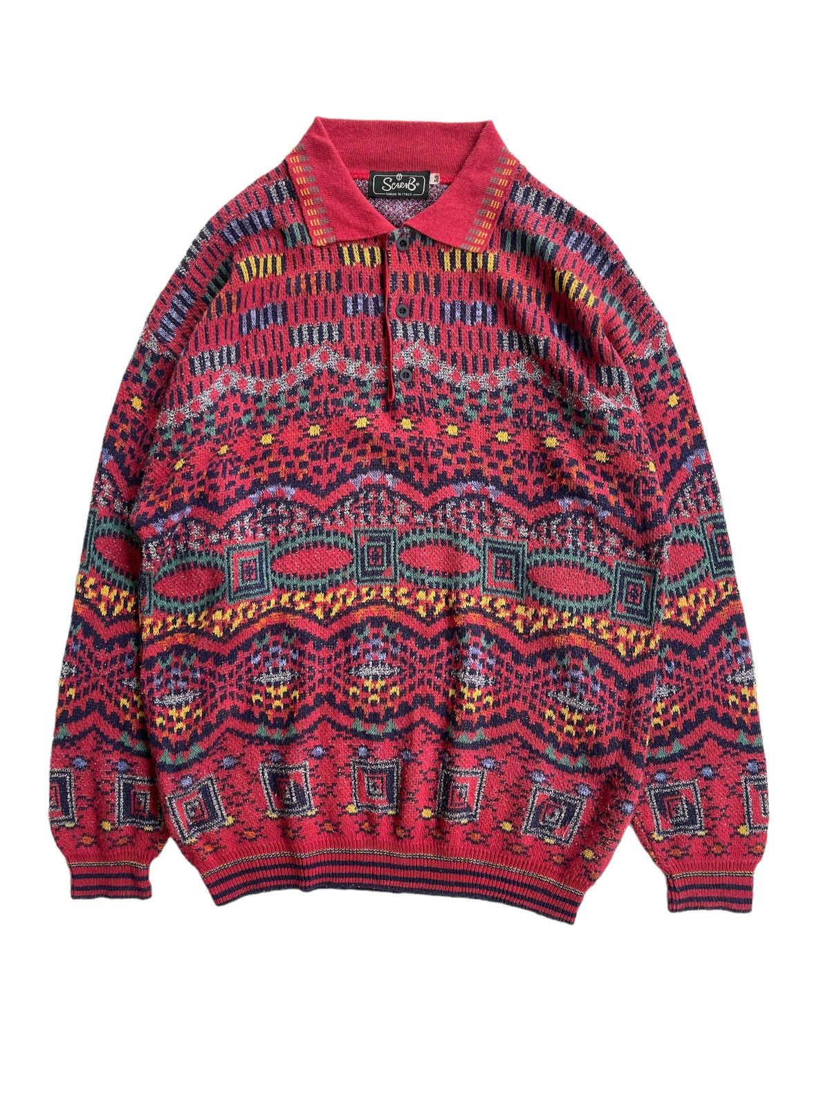 Vintage Vintage Scarab Italian Native Knitted Size US M / EU 48-50 / 2 - 1 Thumbnail