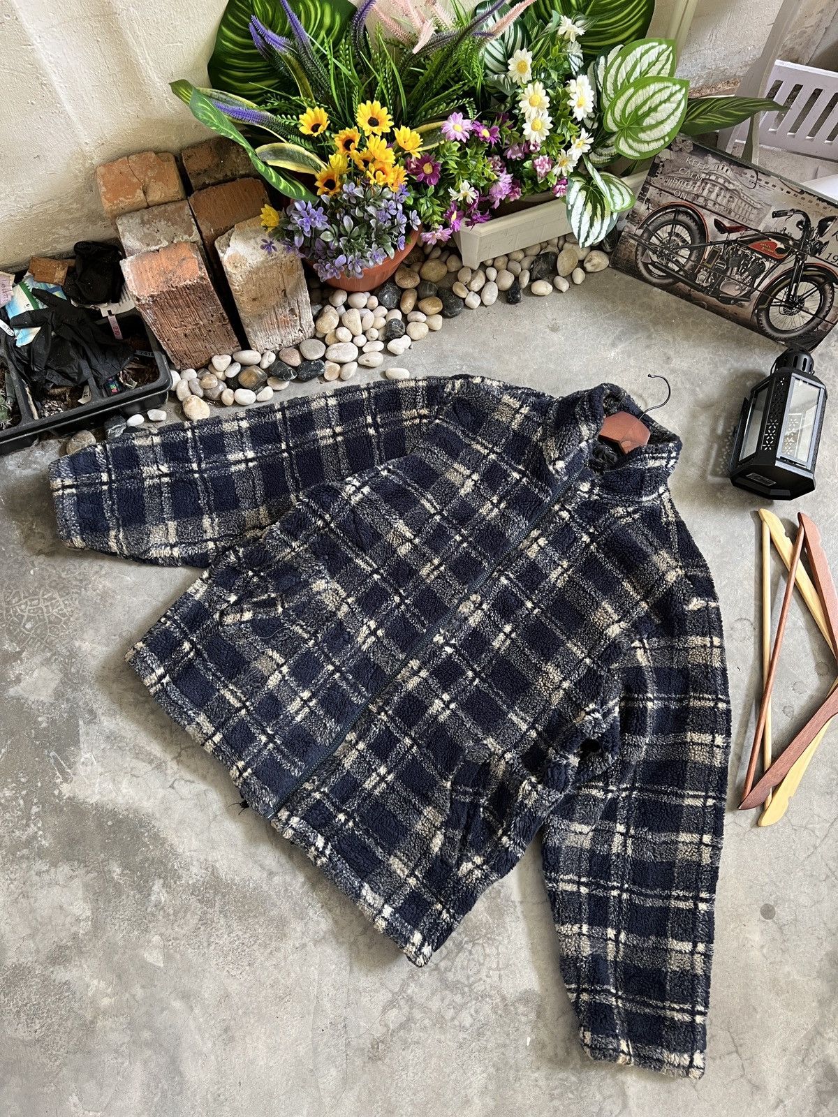 Vintage Vintage 🖤 Yellow Knife Deep Pile Sherpa Jacket With Pockets Size US L / EU 52-54 / 3 - 1 Thumbnail