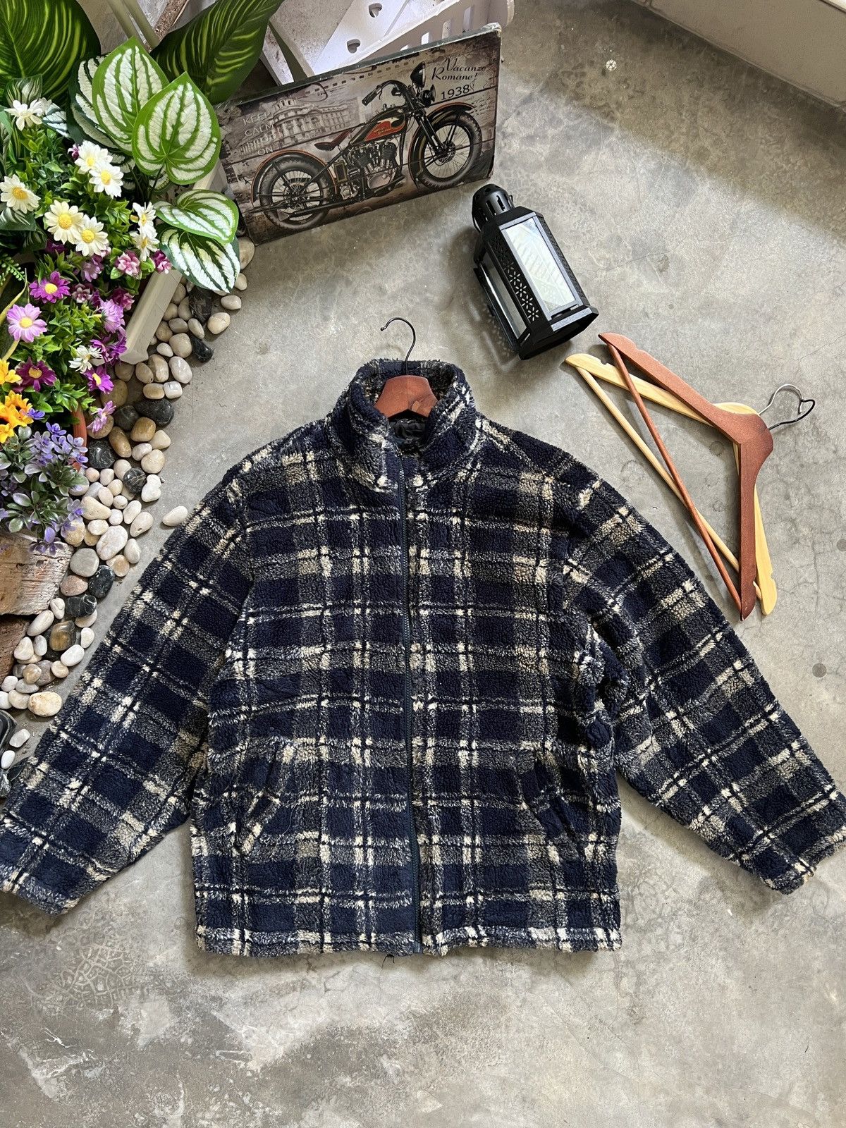 Vintage Vintage 🖤 Yellow Knife Deep Pile Sherpa Jacket With Pockets Size US L / EU 52-54 / 3 - 2 Thumbnail