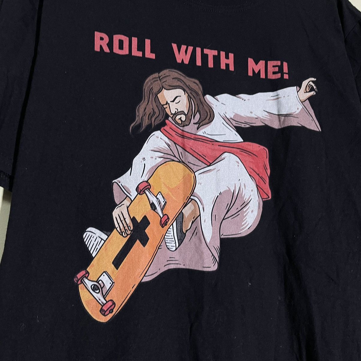 Vintage Vintage 90s Graphic Tee Religion Angel Art Streetwear Slim M Size US M / EU 48-50 / 2 - 5 Thumbnail