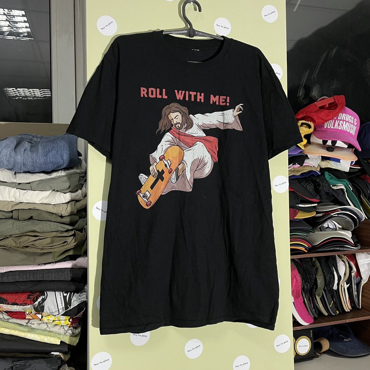 Vintage Vintage 90s Graphic Tee Religion Angel Art Streetwear Slim M Size US M / EU 48-50 / 2 - 3 Thumbnail