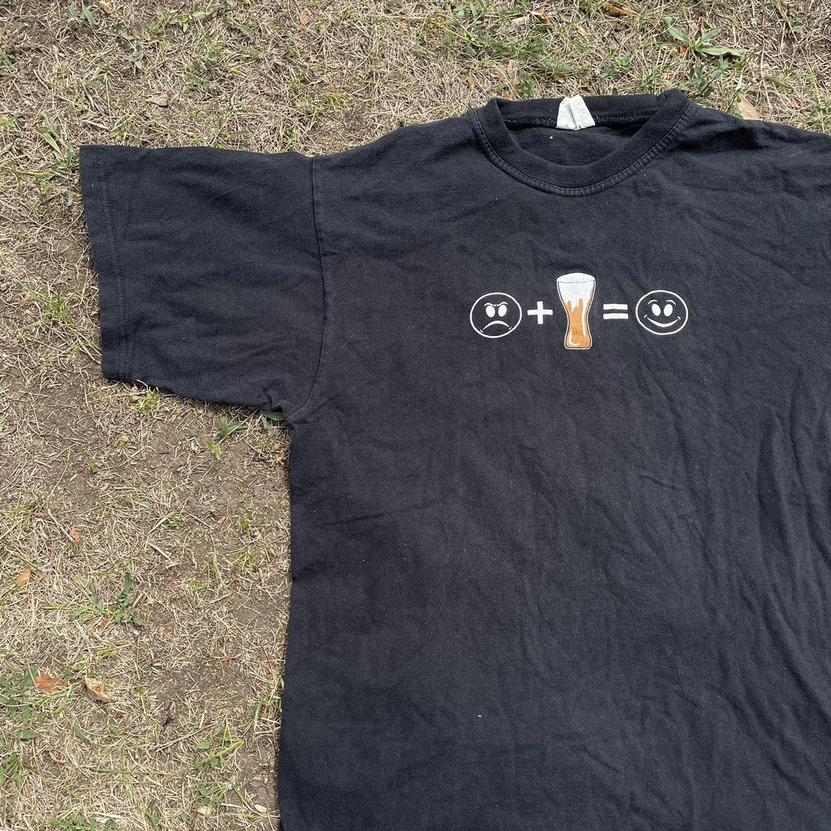 Vintage Vintage 90s Graphic Tee Drink Beer Vodka Humor Art Black M Size US M / EU 48-50 / 2 - 3 Thumbnail