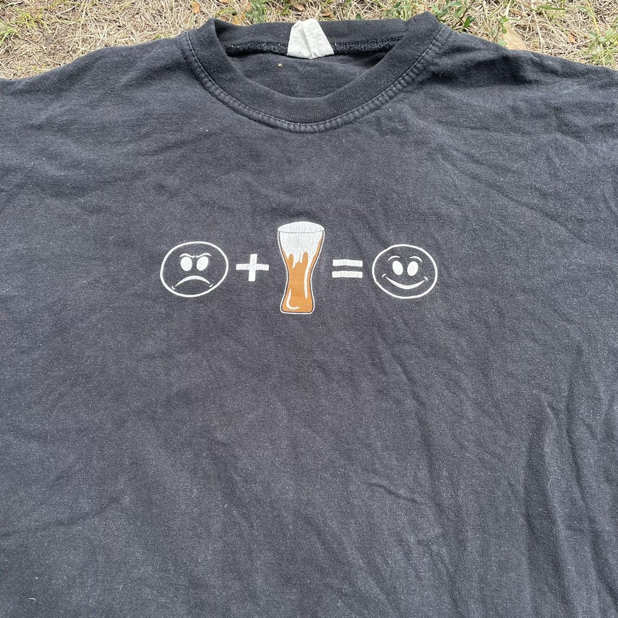 Vintage Vintage 90s Graphic Tee Drink Beer Vodka Humor Art Black M Size US M / EU 48-50 / 2 - 4 Thumbnail