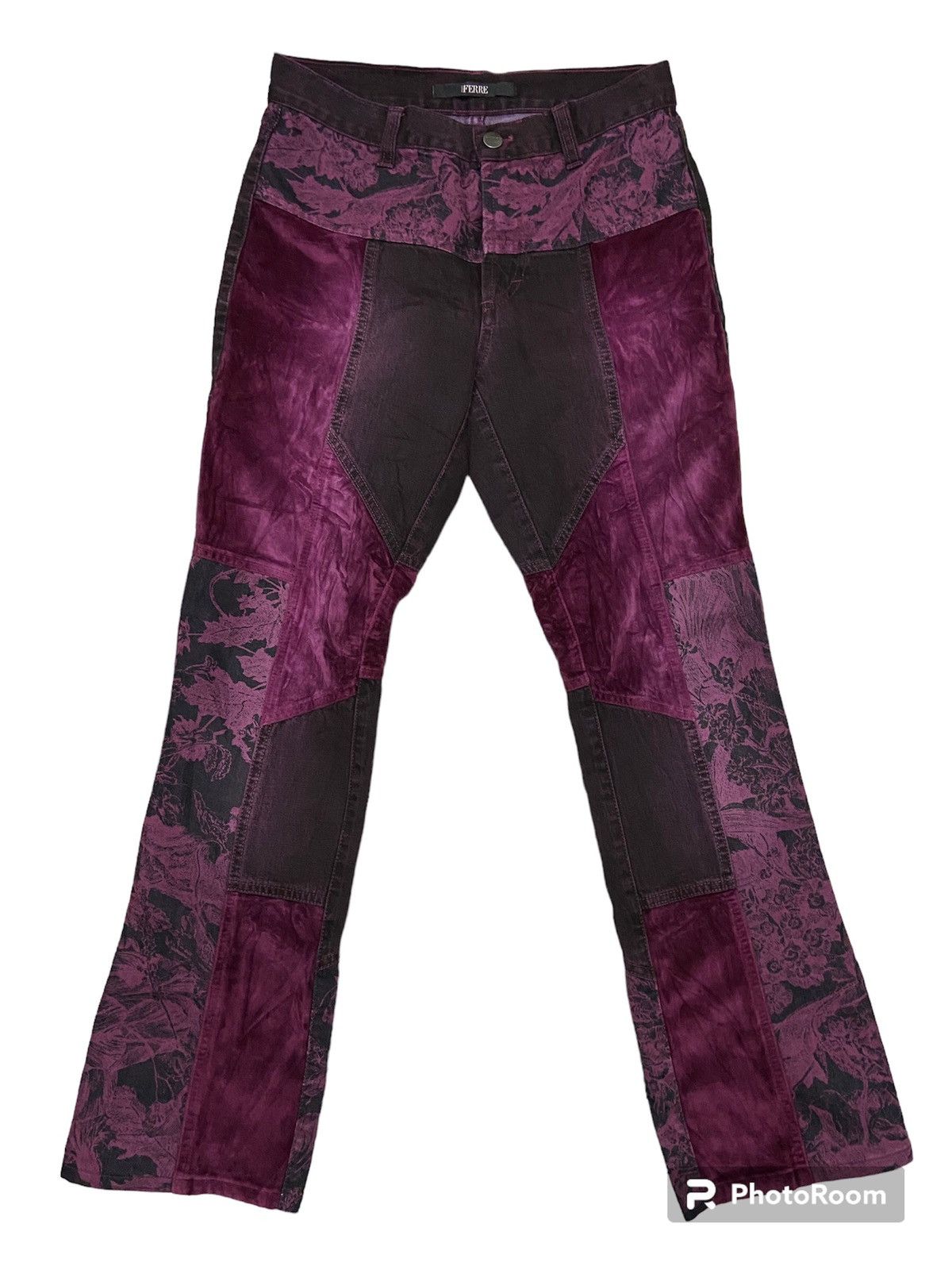 Gianfranco Ferre Ferre velvet patchwork floral pants Size 28" / US 6 / IT 42 - 1 Thumbnail