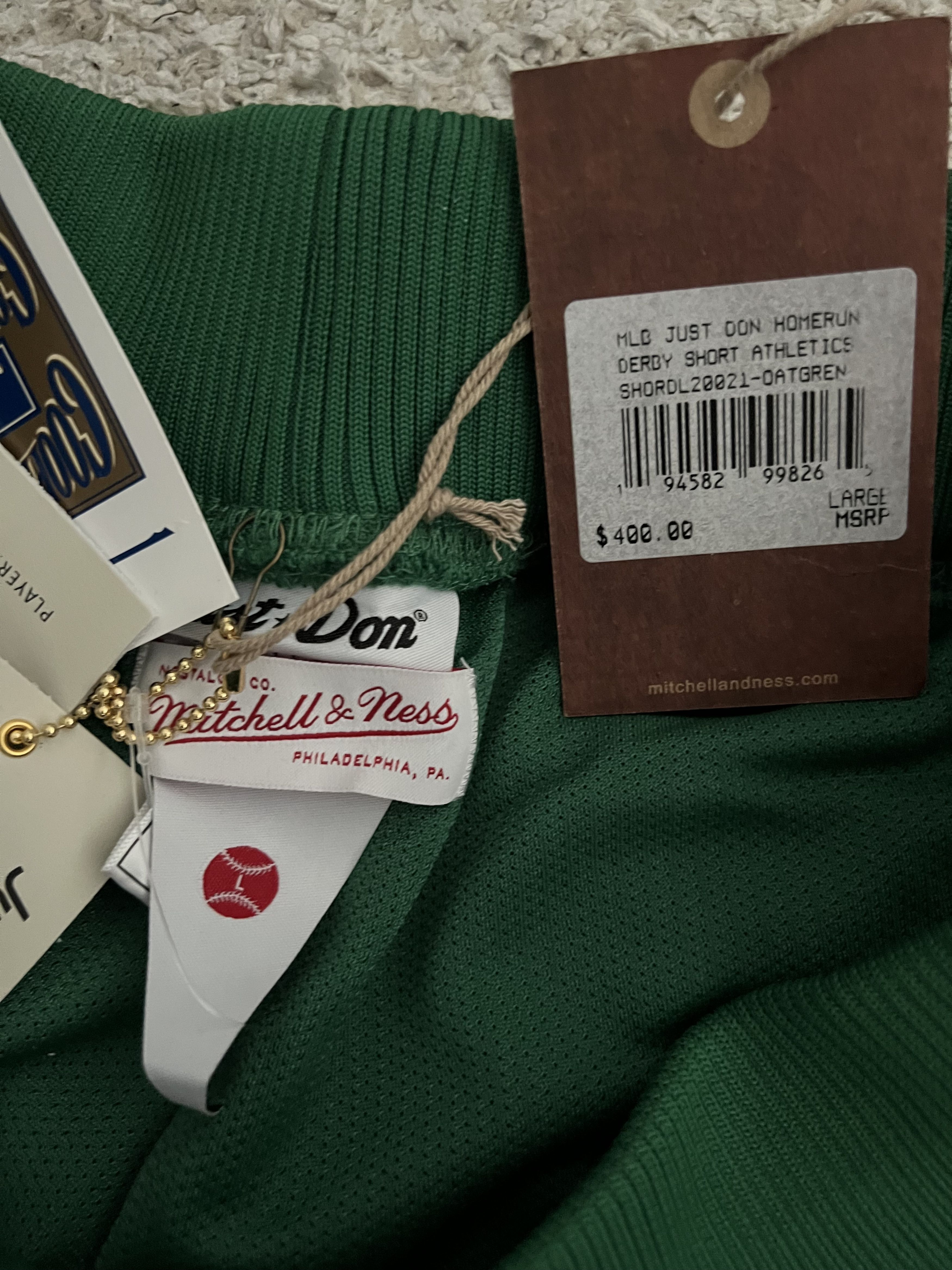Just Don × Mitchell & Ness Oakland Athletics A's MLB Homerun Derby Short Just Don Size US 34 / EU 50 - 12 Thumbnail