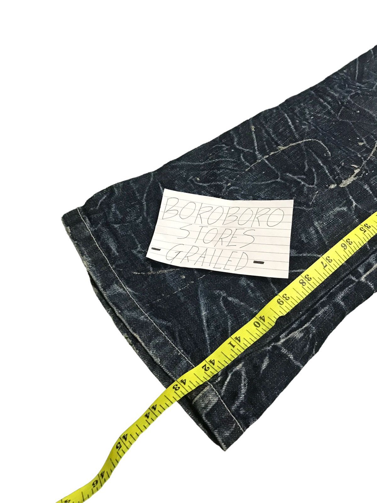 Japanese Brand × Vintage Vintage Japanese Nylaus Paint Splatter Distressed Jeans Size US 32 / EU 48 - 9 Thumbnail