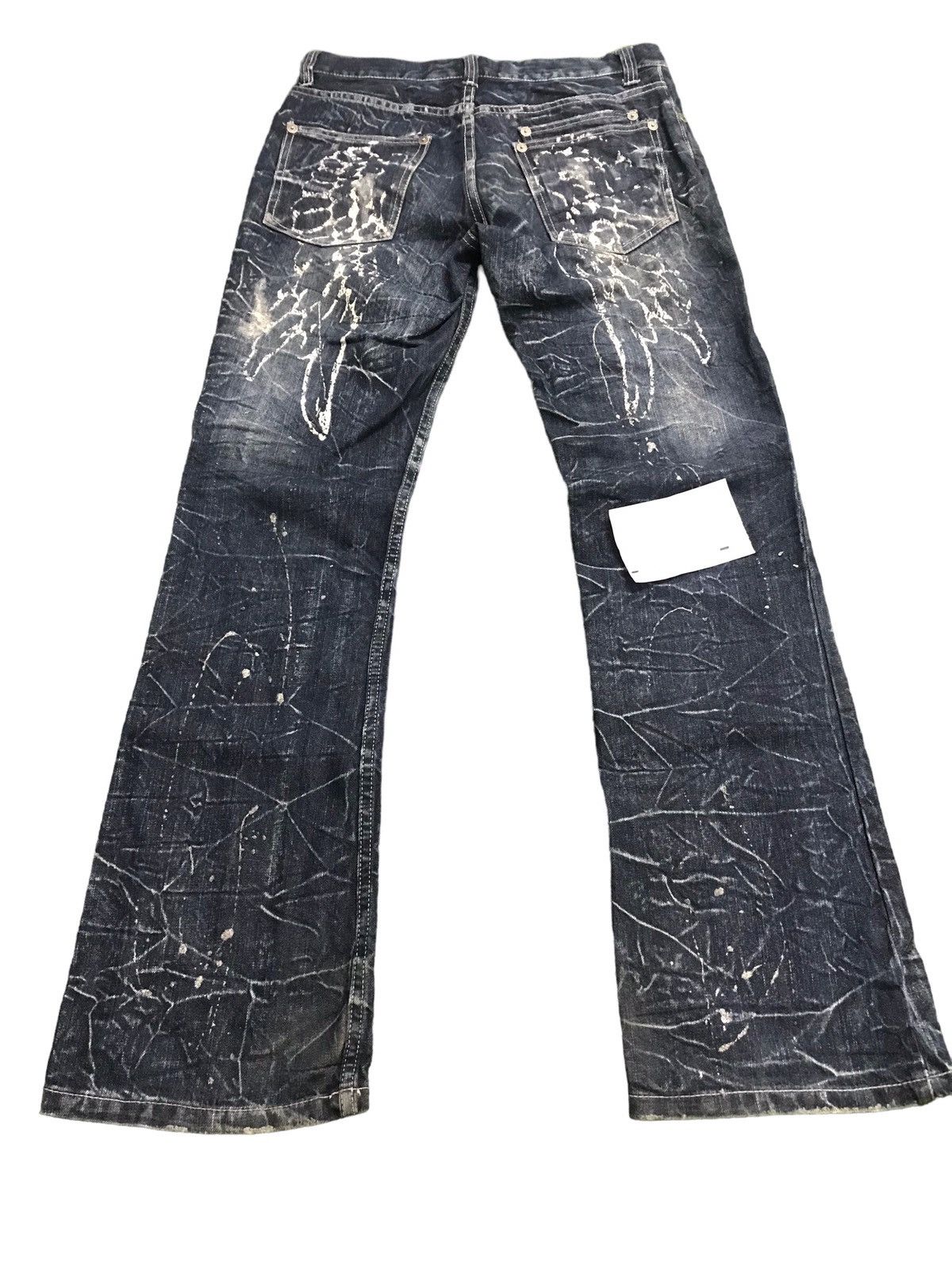 Japanese Brand × Vintage Vintage Japanese Nylaus Paint Splatter Distressed Jeans Size US 32 / EU 48 - 13 Thumbnail