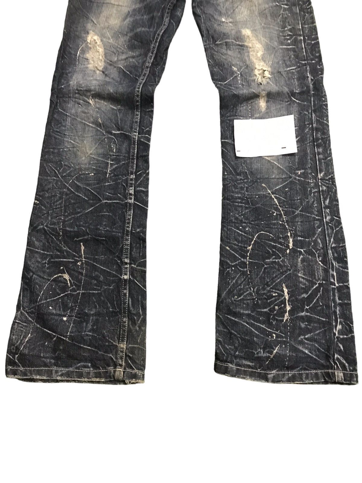 Japanese Brand × Vintage Vintage Japanese Nylaus Paint Splatter Distressed Jeans Size US 32 / EU 48 - 3 Thumbnail