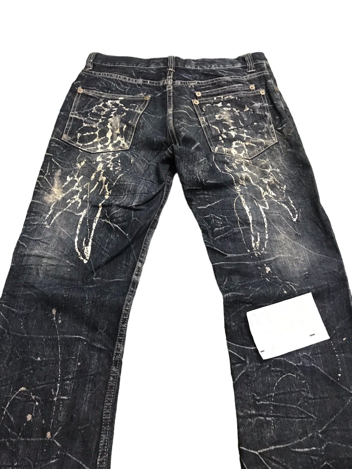 Japanese Brand × Vintage Vintage Japanese Nylaus Paint Splatter Distressed Jeans Size US 32 / EU 48 - 10 Thumbnail