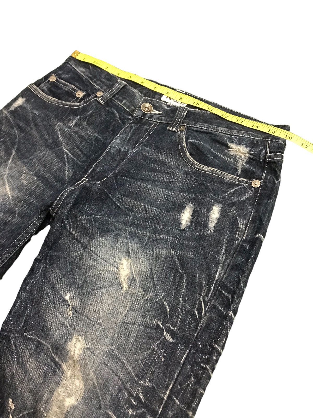 Japanese Brand × Vintage Vintage Japanese Nylaus Paint Splatter Distressed Jeans Size US 32 / EU 48 - 8 Thumbnail