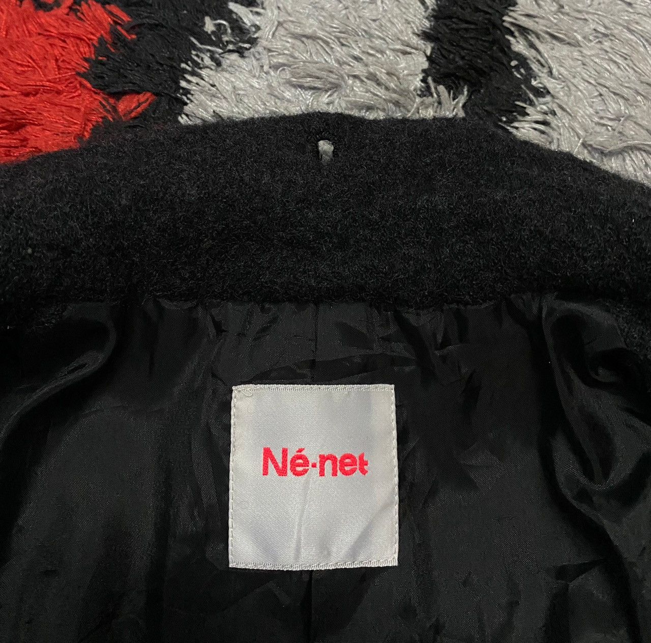 Issey Miyake × Japanese Brand × Ne-Net NE-NET by Issey Miyake Double Collar Punk Style Wool Jacket Size XXS / US 00 / IT 34 - 8 Thumbnail