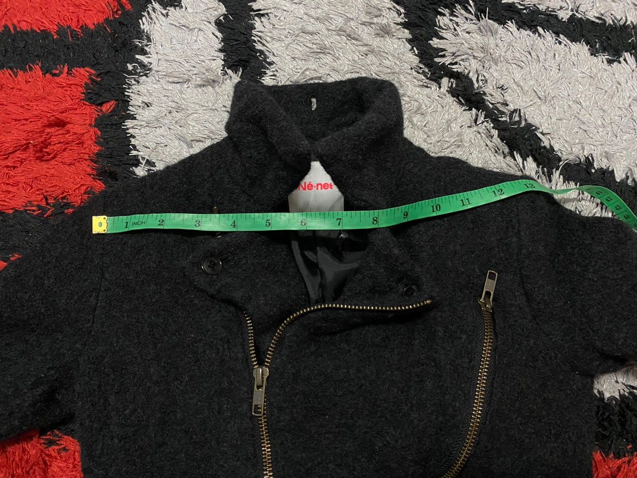 Issey Miyake × Japanese Brand × Ne-Net NE-NET by Issey Miyake Double Collar Punk Style Wool Jacket Size XXS / US 00 / IT 34 - 6 Thumbnail