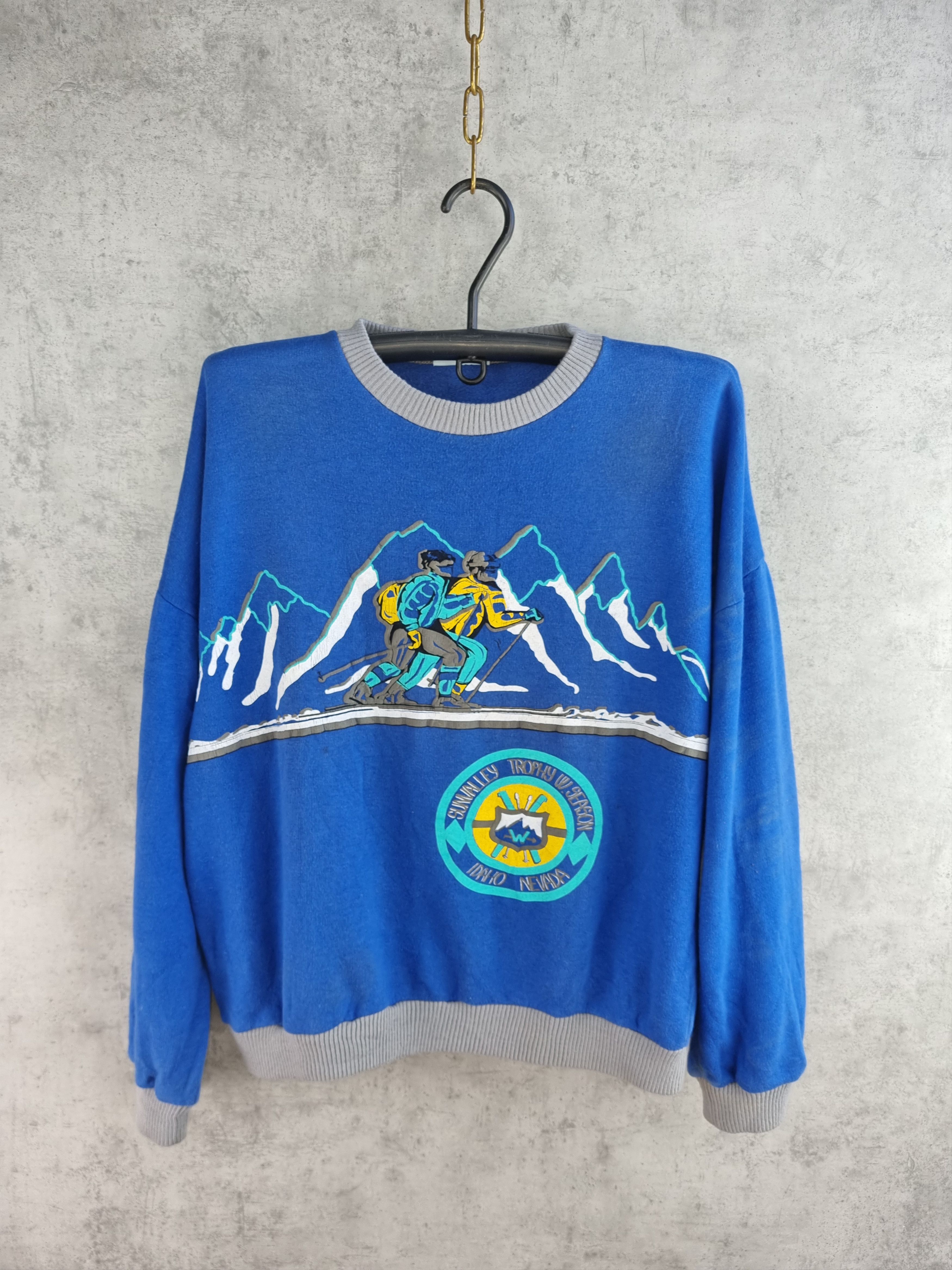 Vintage 70s Rare WINTER Sports Ski IDAHO Nevada Touring Sweatshirt Size US M / EU 48-50 / 2 - 3 Thumbnail