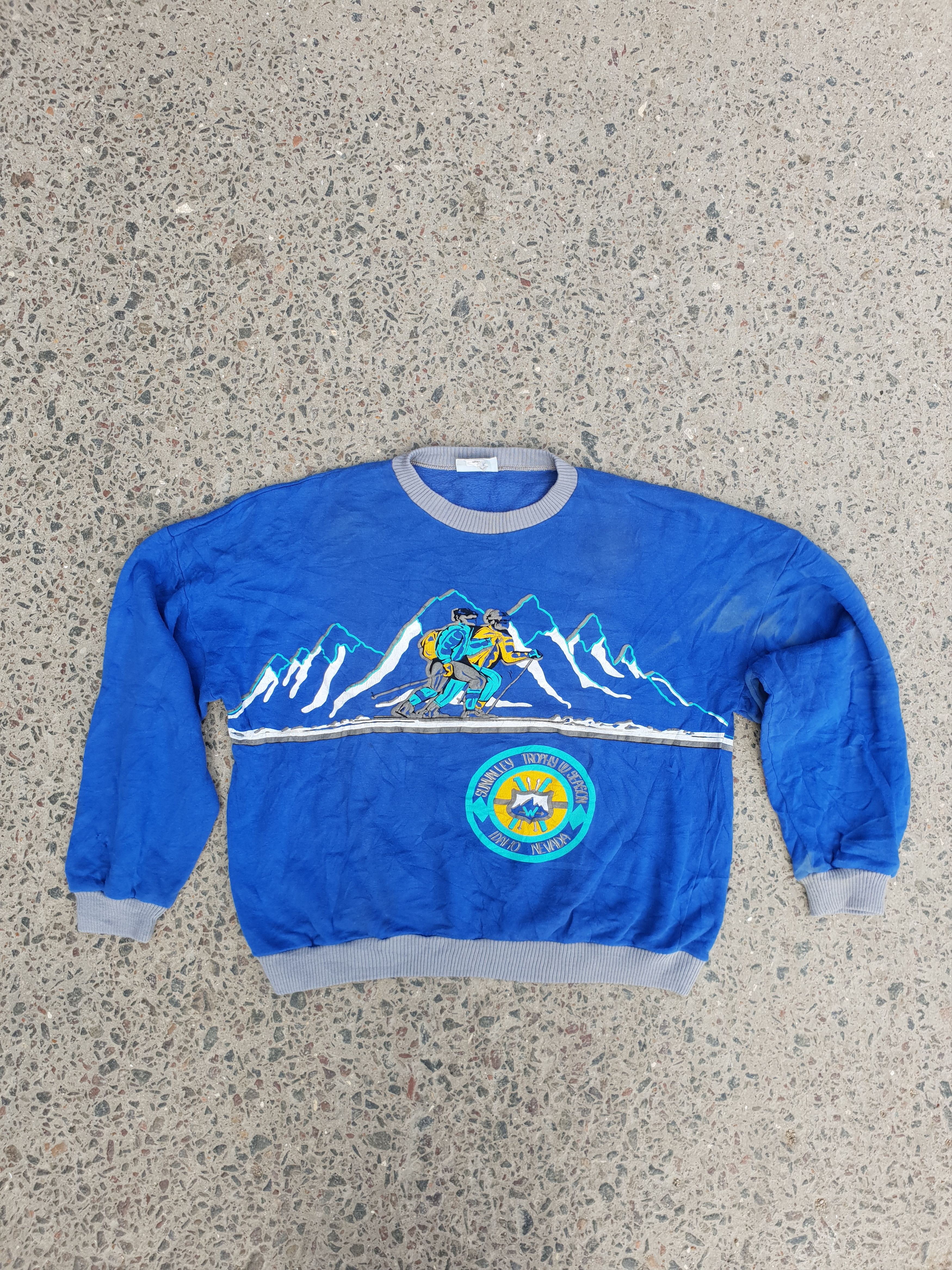 Vintage 70s Rare WINTER Sports Ski IDAHO Nevada Touring Sweatshirt Size US M / EU 48-50 / 2 - 6 Thumbnail