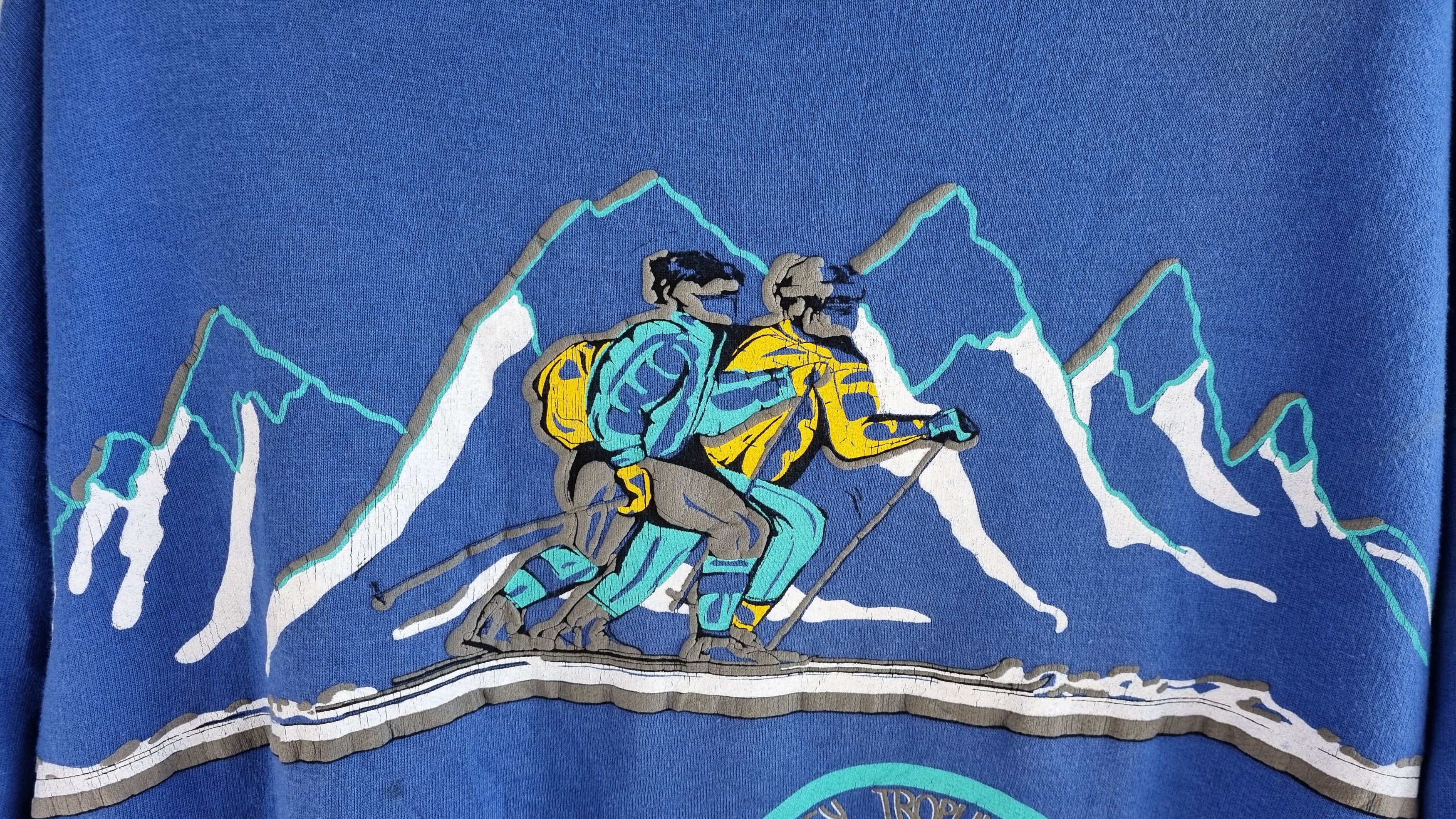 Vintage 70s Rare WINTER Sports Ski IDAHO Nevada Touring Sweatshirt Size US M / EU 48-50 / 2 - 8 Thumbnail