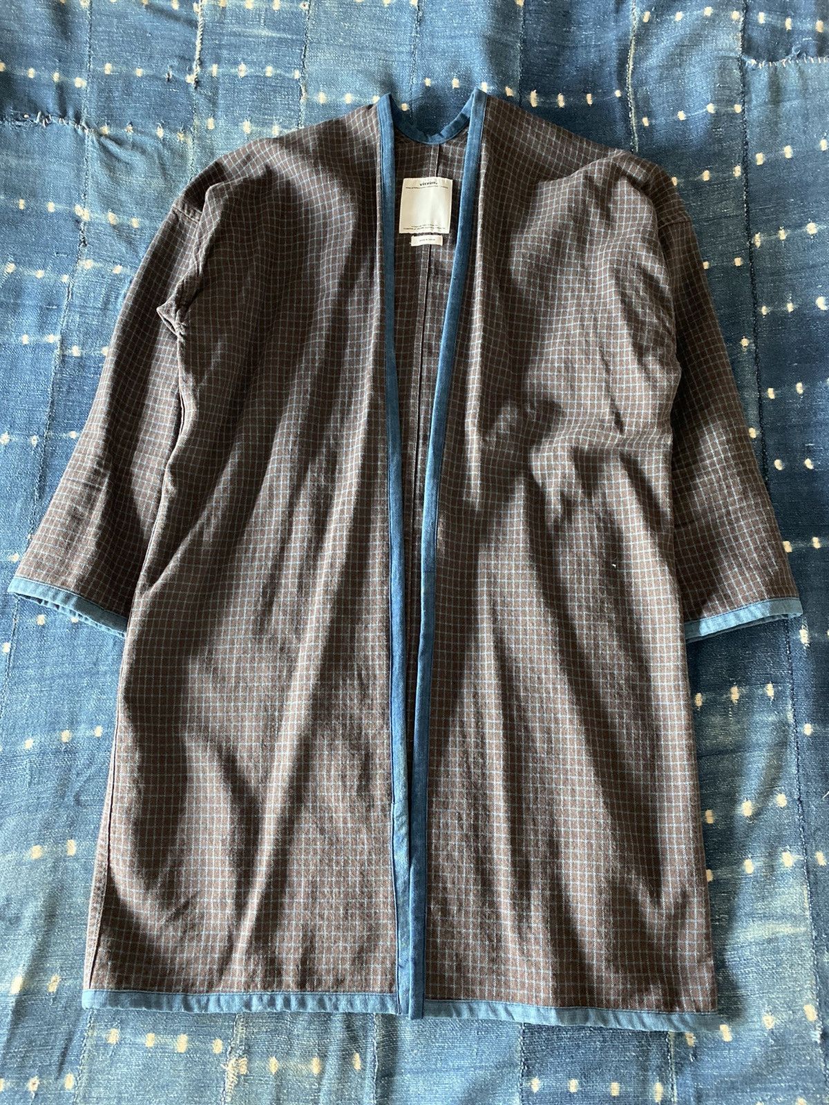 Visvim Sanjuro Coat Indigo Check Size US S / EU 44-46 / 1 - 1 Thumbnail