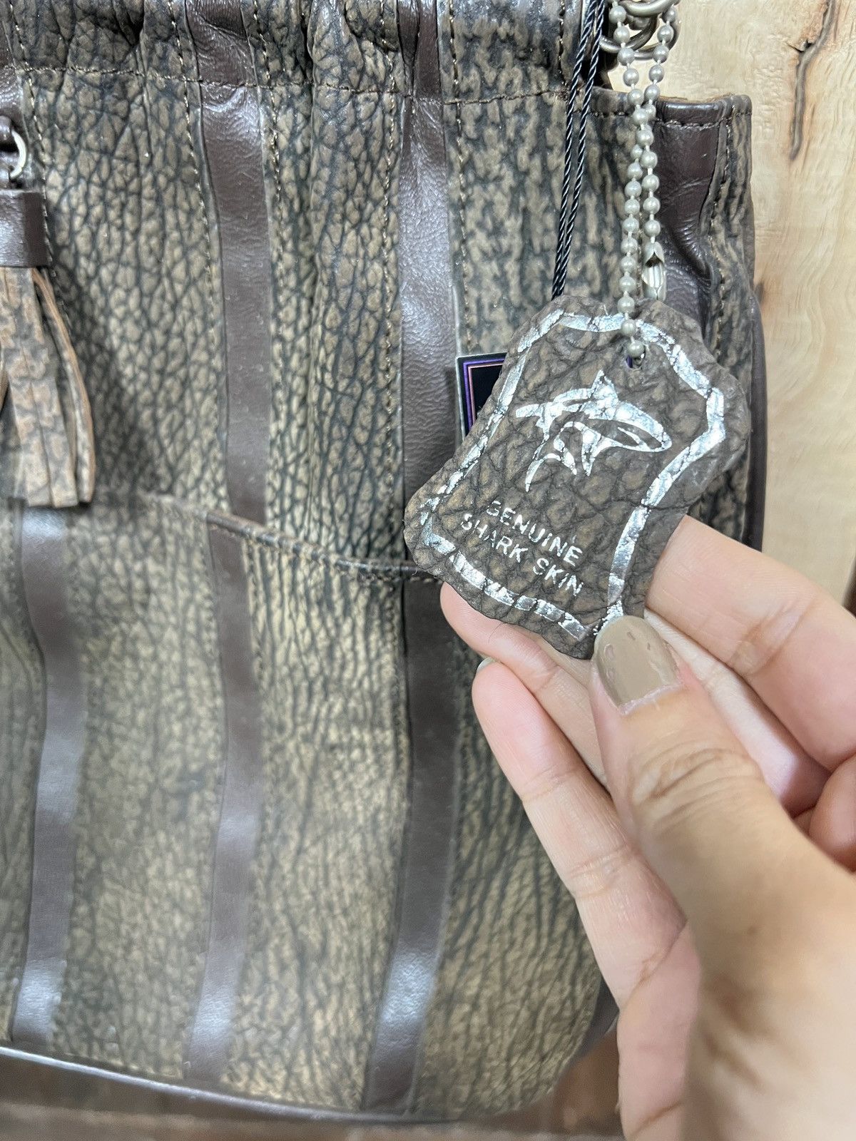 GENUINE SHARK SKIN BAG 12*10 inc