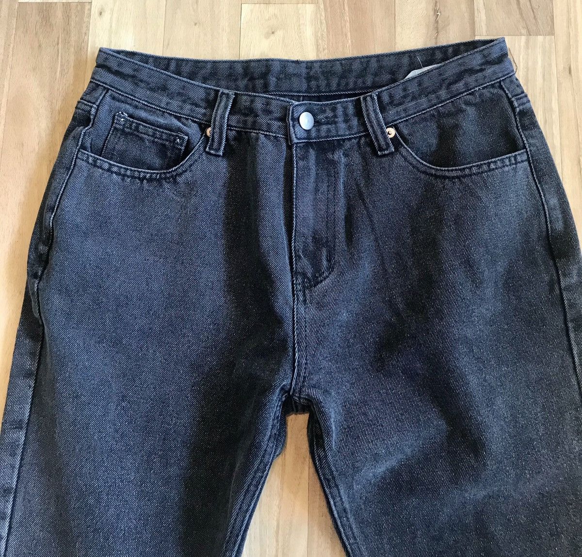 Vintage Vintage Washed Black Denim Jeans 31w Size US 31 - 2 Thumbnail