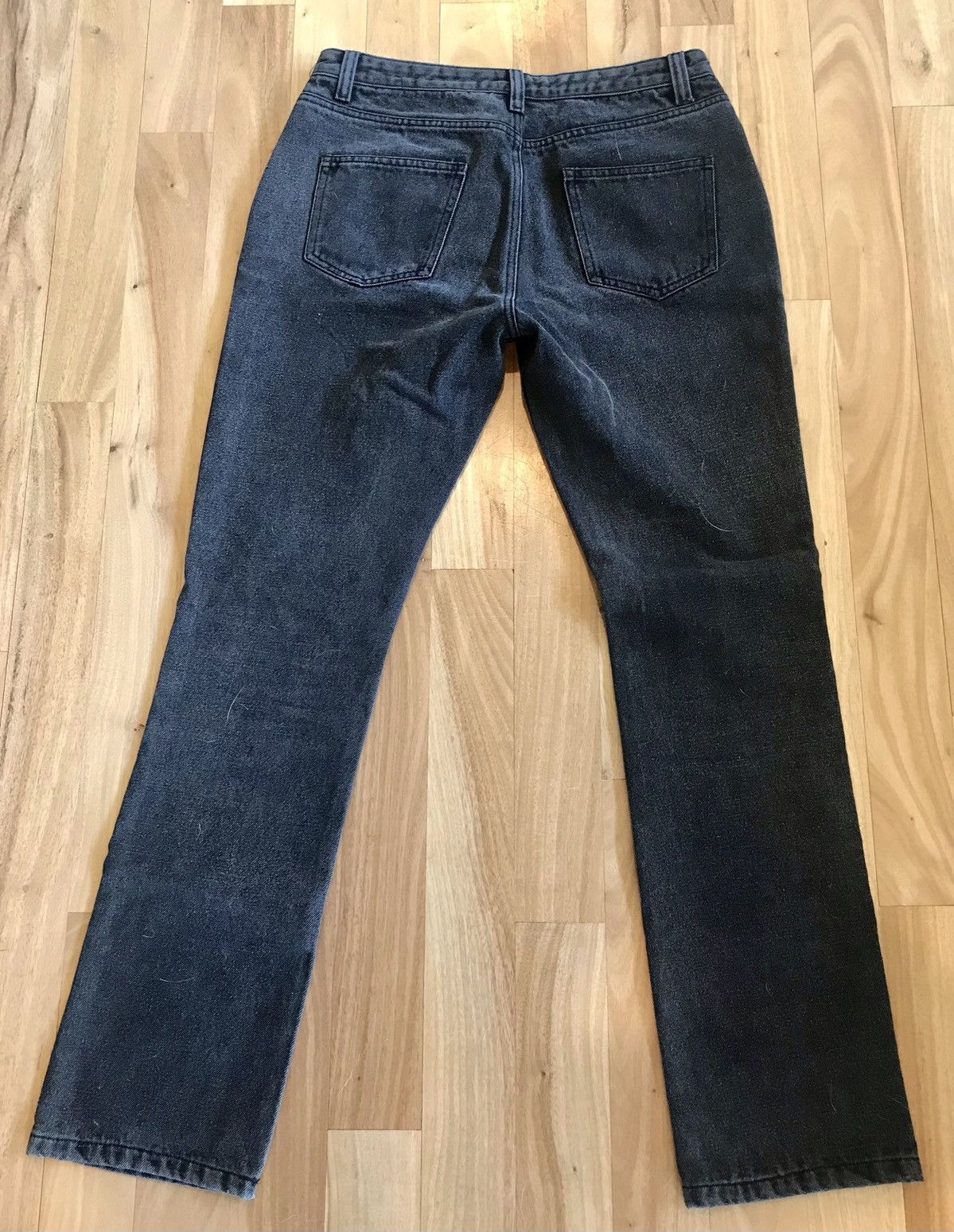 Vintage Vintage Washed Black Denim Jeans 31w Size US 31 - 3 Thumbnail