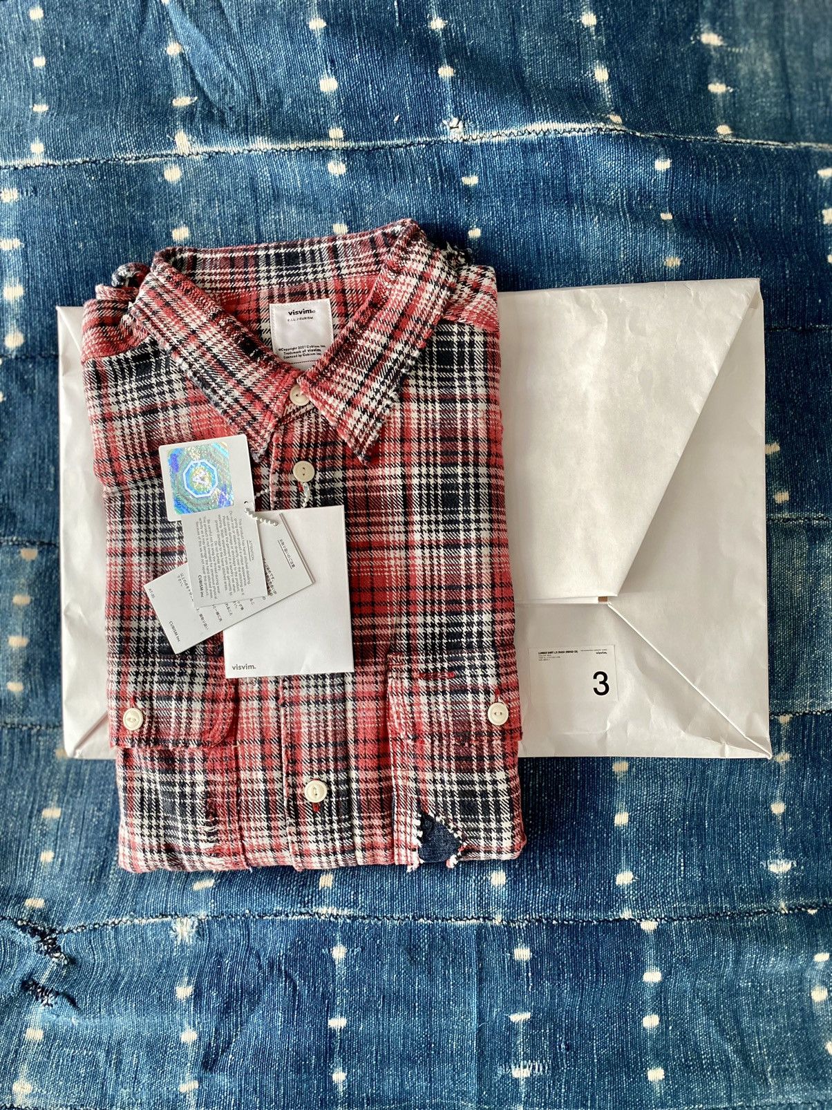 Visvim Lumber Shirt L/S Crash (Indigo Ck) Size US L / EU 52-54 / 3 - 14 Thumbnail