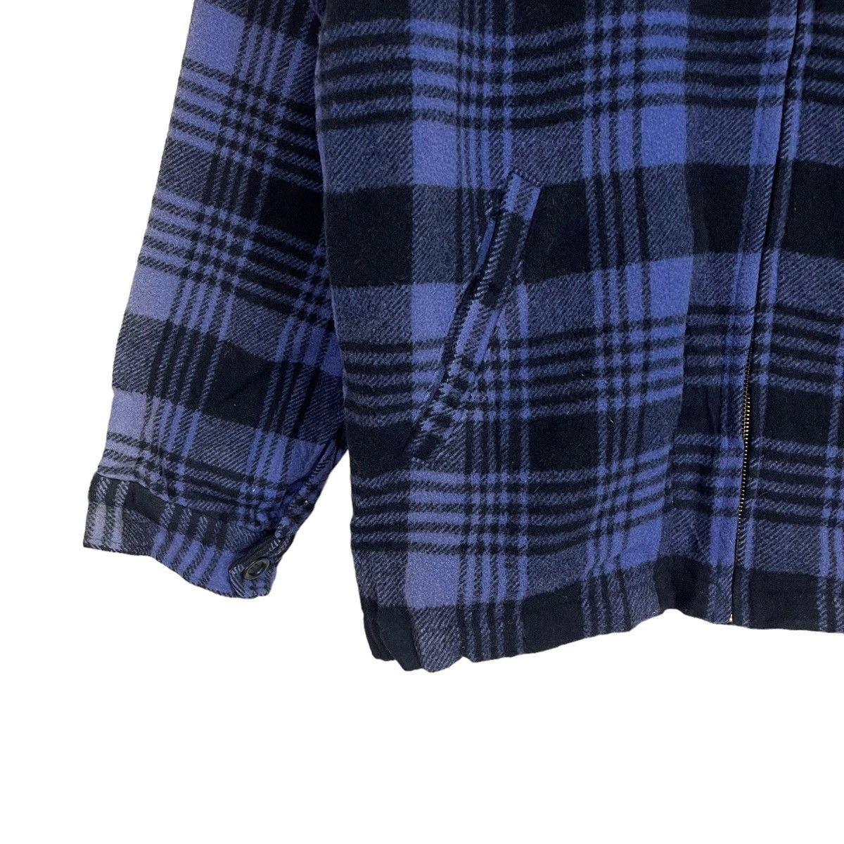 Flannel × Oshkosh × Vintage Vintage Oshkosh B’Gosh Blue Checkered Plaid Wool Jacket Size US L / EU 52-54 / 3 - 7 Thumbnail