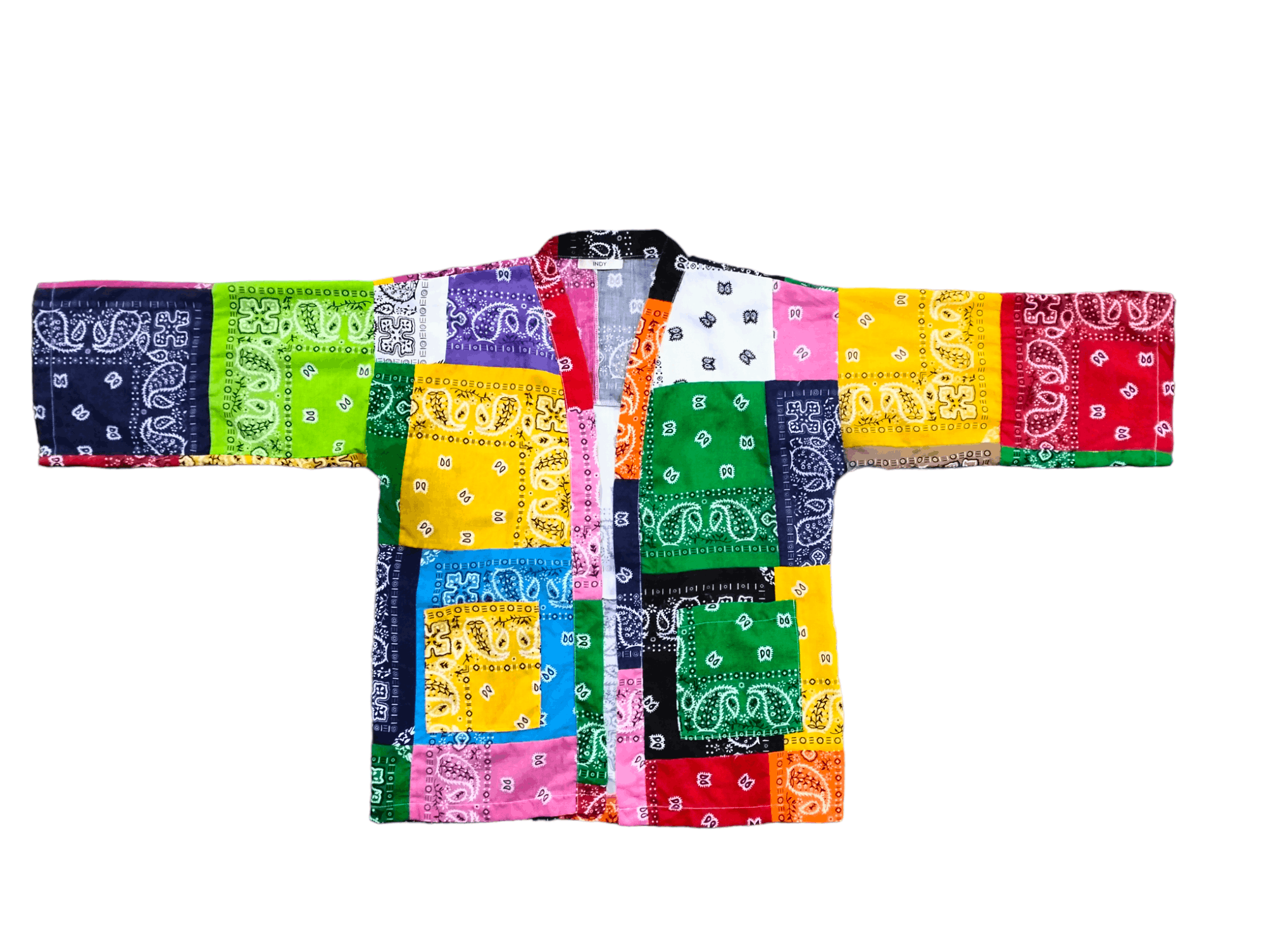 Komono 🇯🇵Kimono Paisley Patchworks Design Multicolor Paisley Size US M / EU 48-50 / 2 - 1 Thumbnail