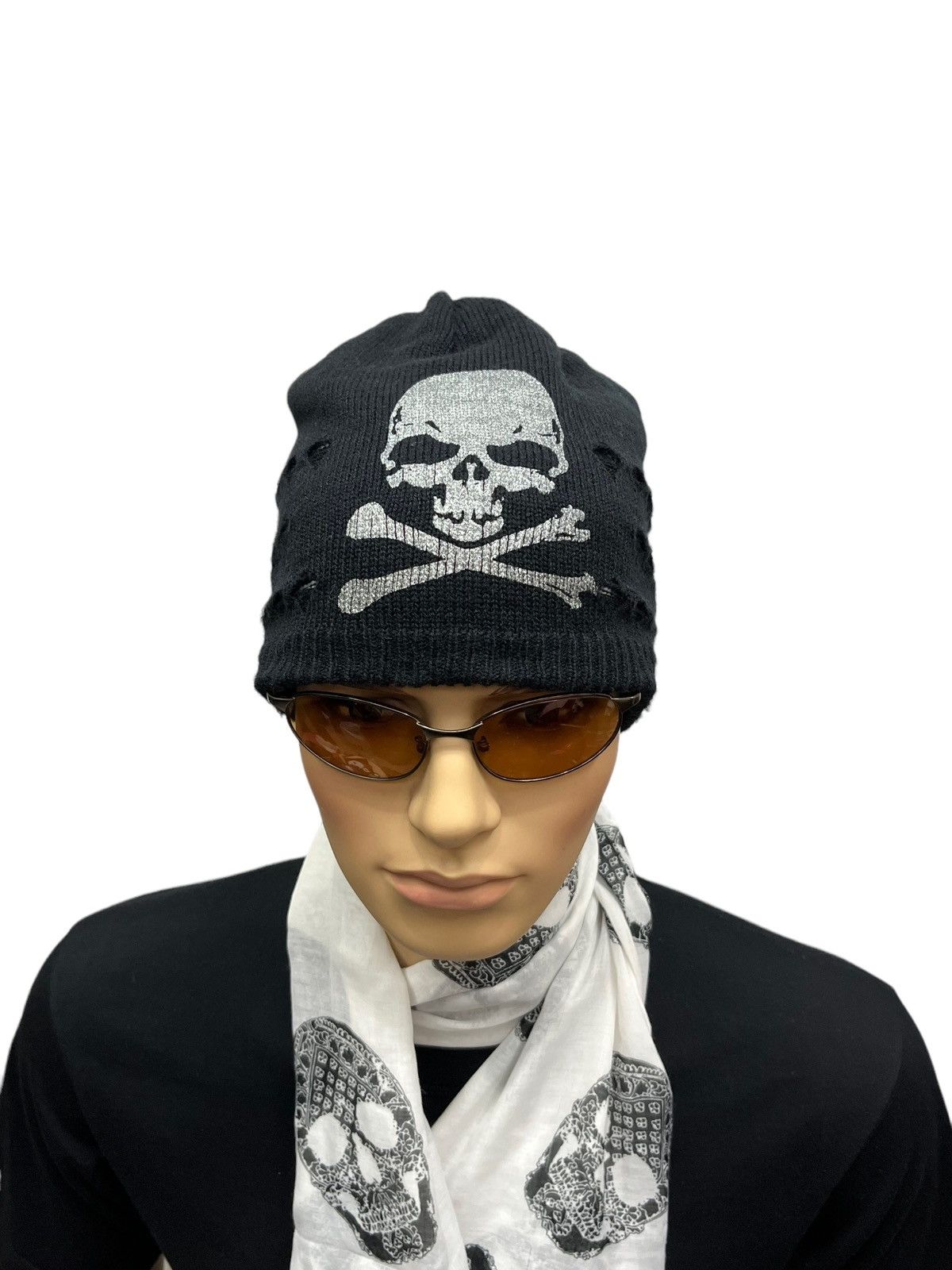 Seditionaries SICK💀PRISONER STRIPES REVERSIBLE BEANIE SKULL PUNK GOTHIC💥 Size ONE SIZE - 2 Thumbnail