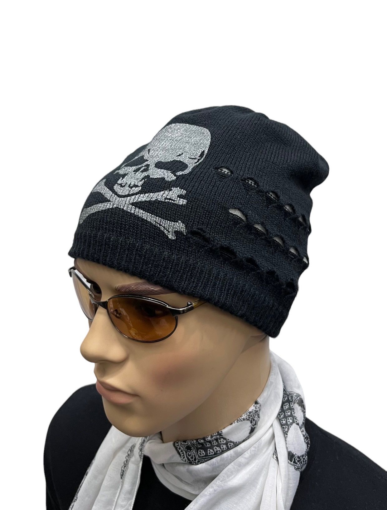 Seditionaries SICK💀PRISONER STRIPES REVERSIBLE BEANIE SKULL PUNK GOTHIC💥 Size ONE SIZE - 6 Thumbnail
