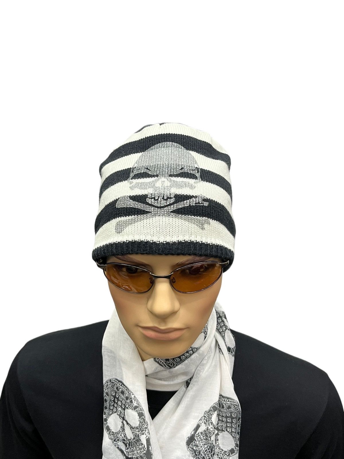Seditionaries SICK💀PRISONER STRIPES REVERSIBLE BEANIE SKULL PUNK GOTHIC💥 Size ONE SIZE - 1 Thumbnail