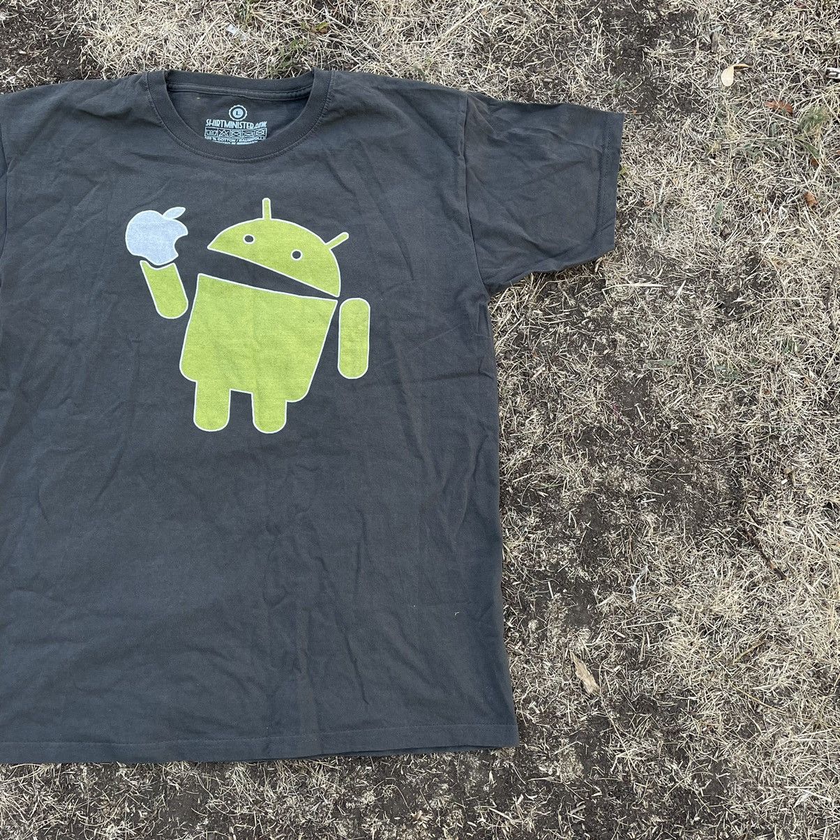 Vintage Vintage 90s Adult Tee Android IPhone Humor L Size US L / EU 52-54 / 3 - 2 Thumbnail