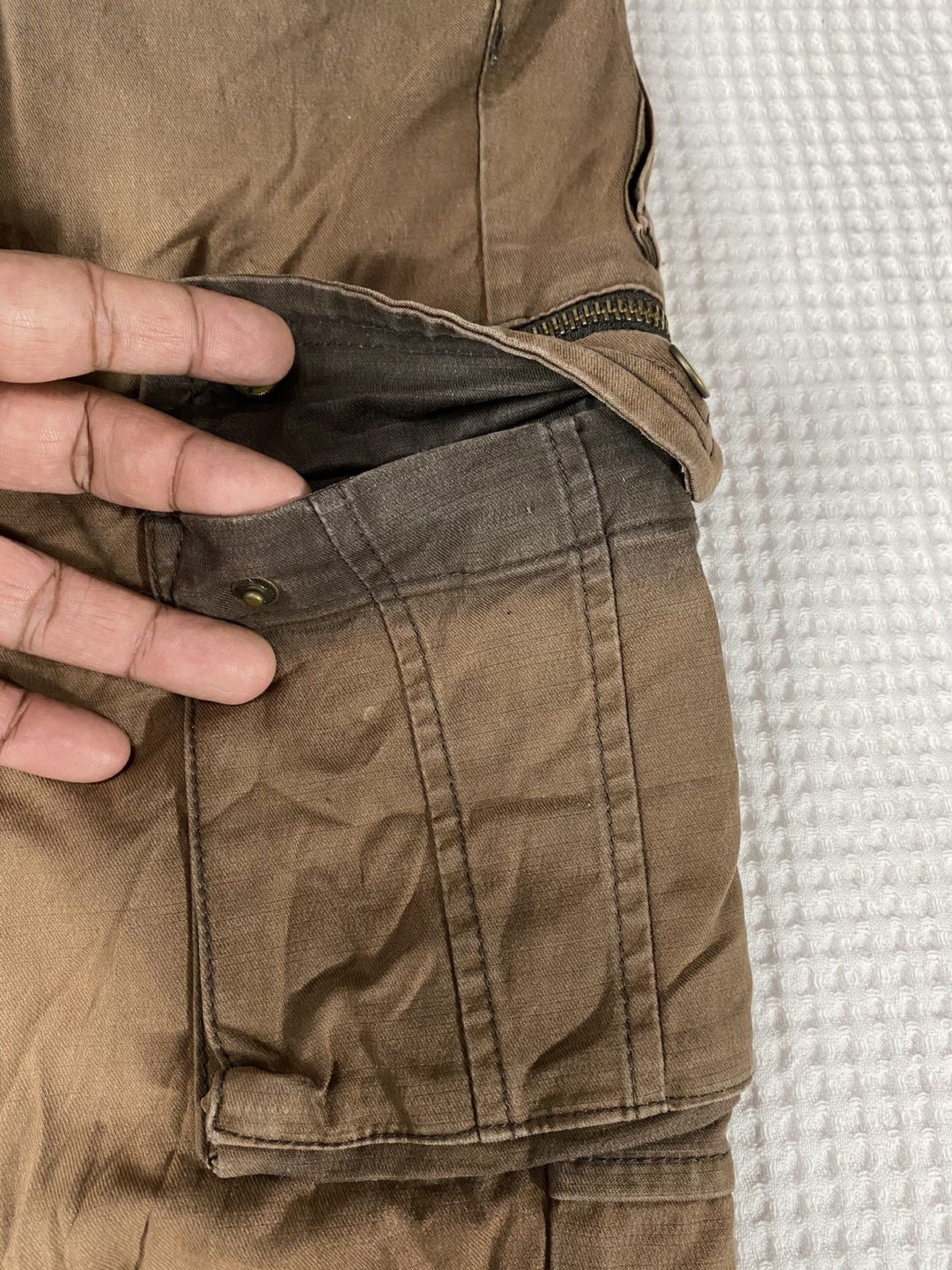 Other 🔥RARE 🔥Klein Plus Homme dual tone Distressed Cargo pant Size US 31 - 13 Thumbnail